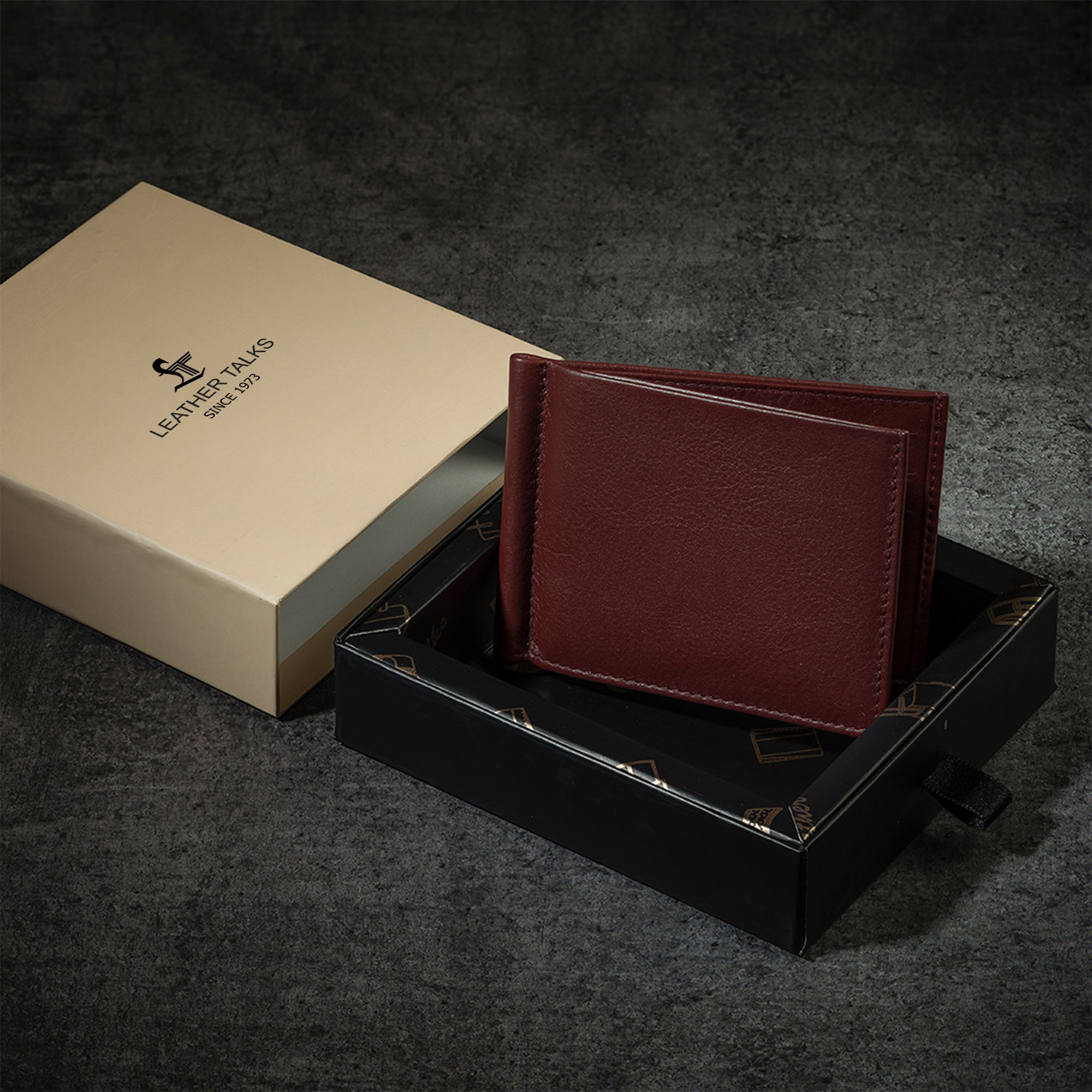 Leather Money Clip Wallet for Men