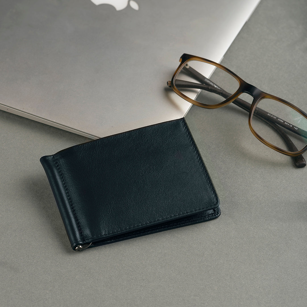 Leather Money Clip Wallet for men