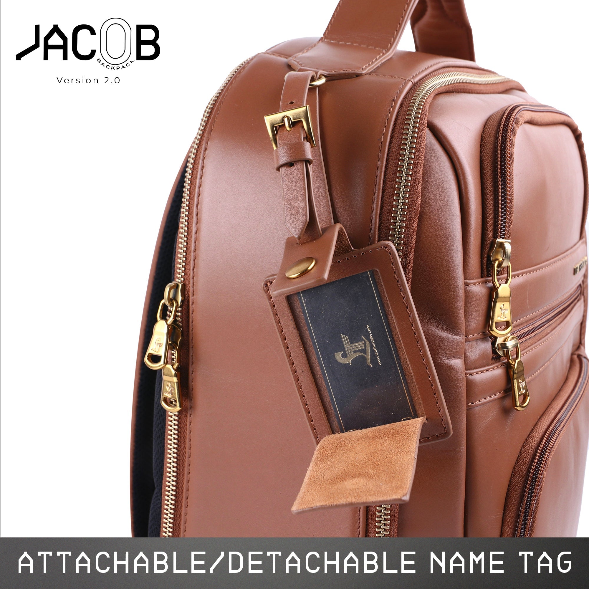 Jacob V 2.0 | Leather Backpack for Men | Lifetime Service Warranty | 100% Genuine Leather | Color: Tan