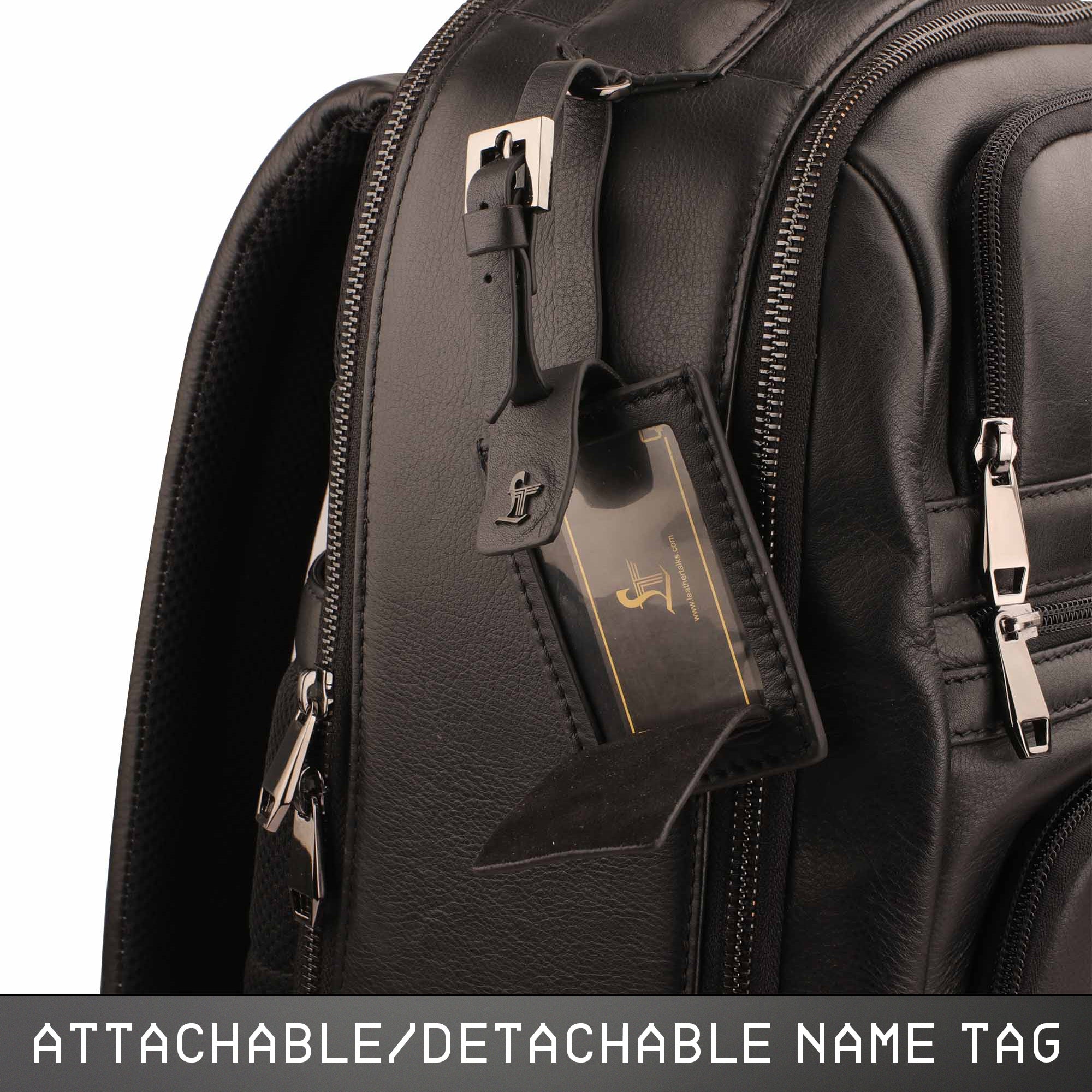 Jacob V 2.0 | Leather Backpack for Men | Lifetime Service Warranty | 100% Genuine Leather | Color: Black