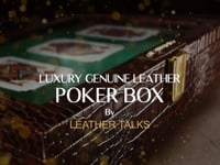 Deep Cut Tan Croco Leather Poker Box