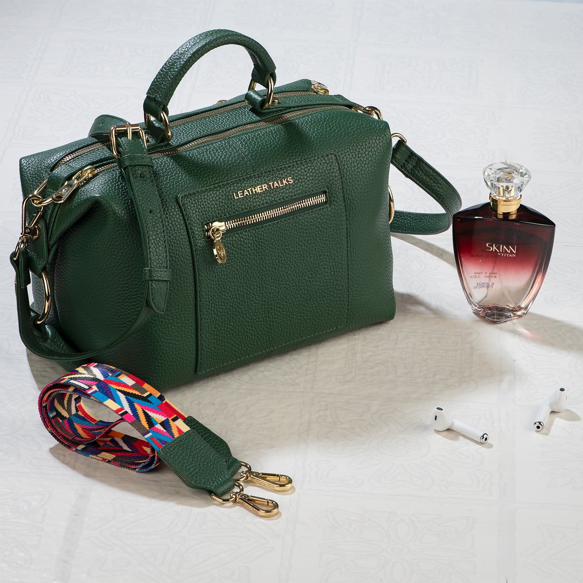 Leather Hand Bags For Women | 100% Genuine Leather | Color - Green