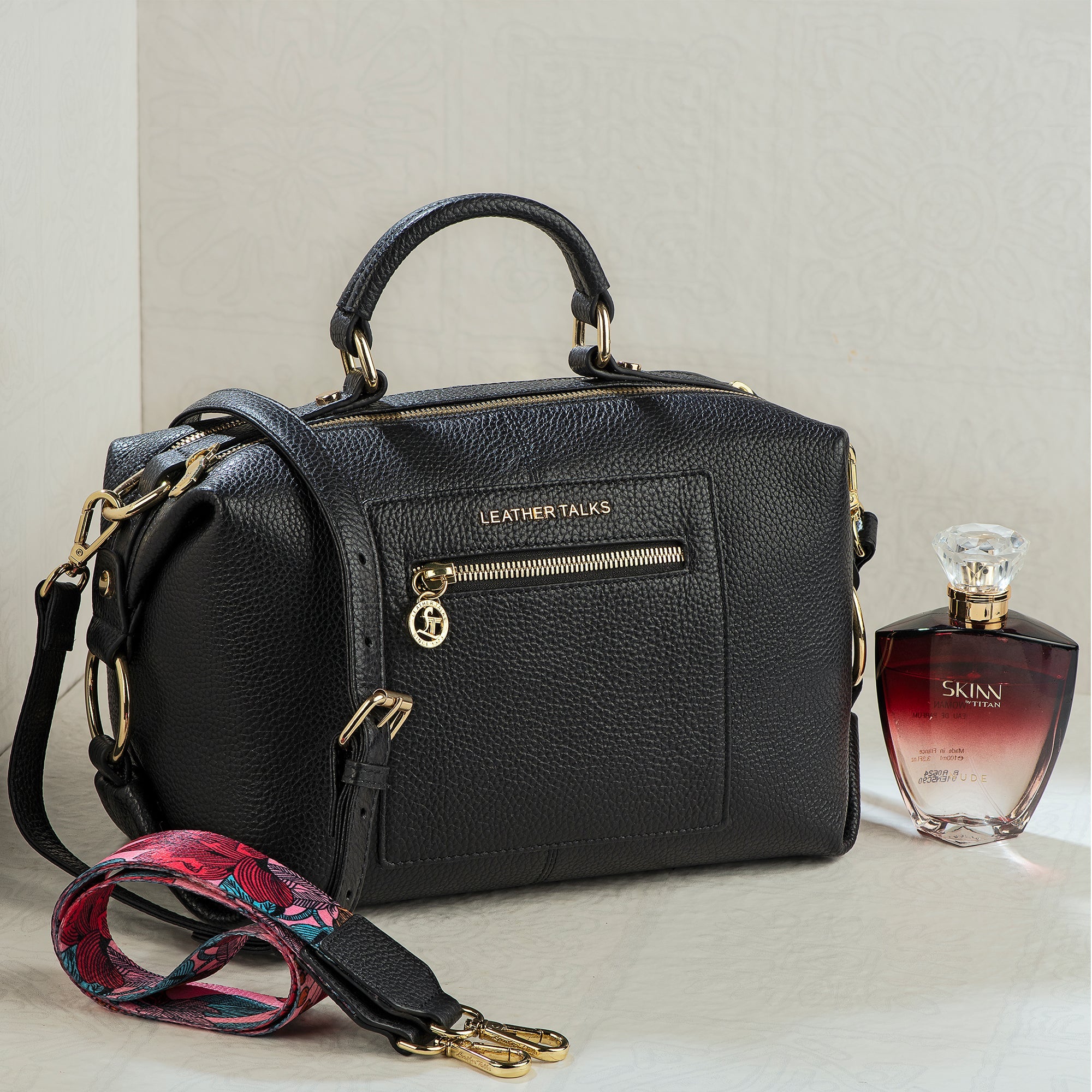 Leather Hand Bags For Women | 100% Genuine Leather | Color - Black