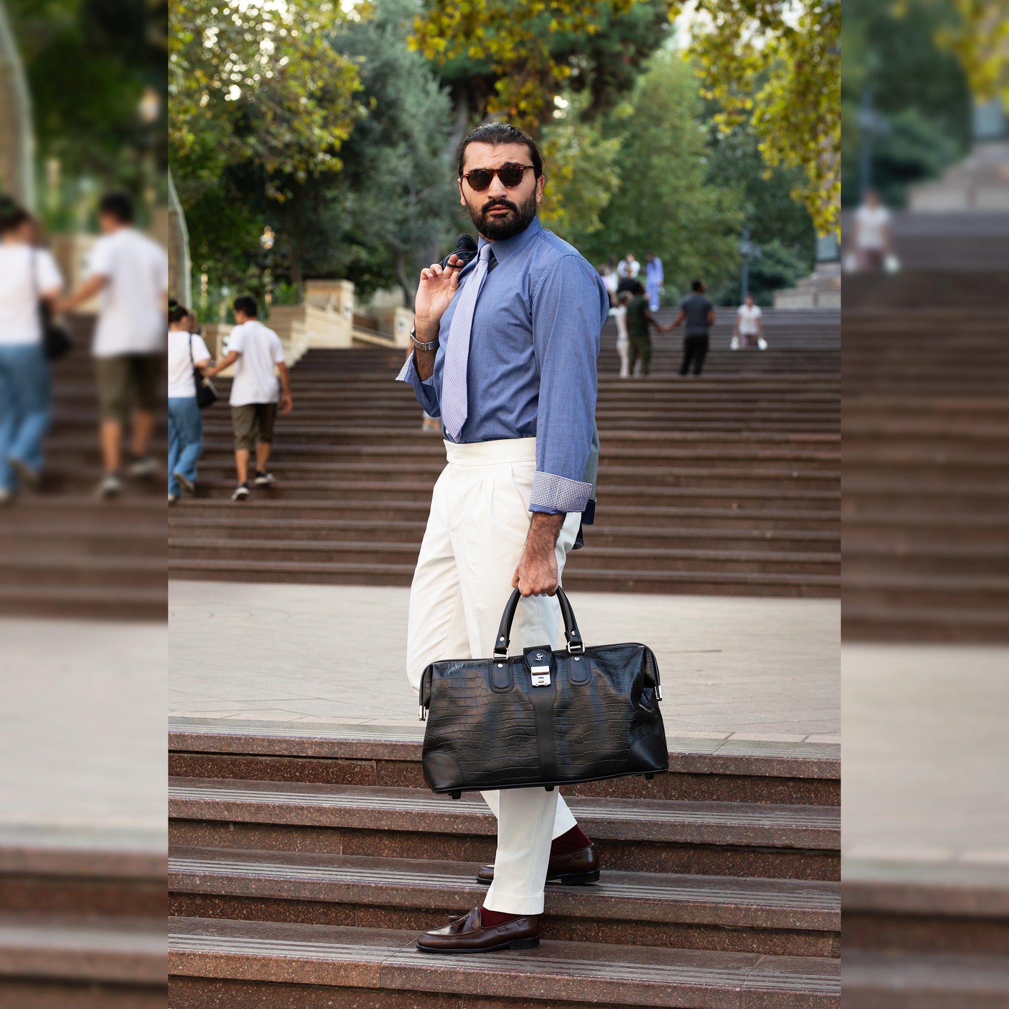 Georgia's Collection | Leather Duffle Bag For Men