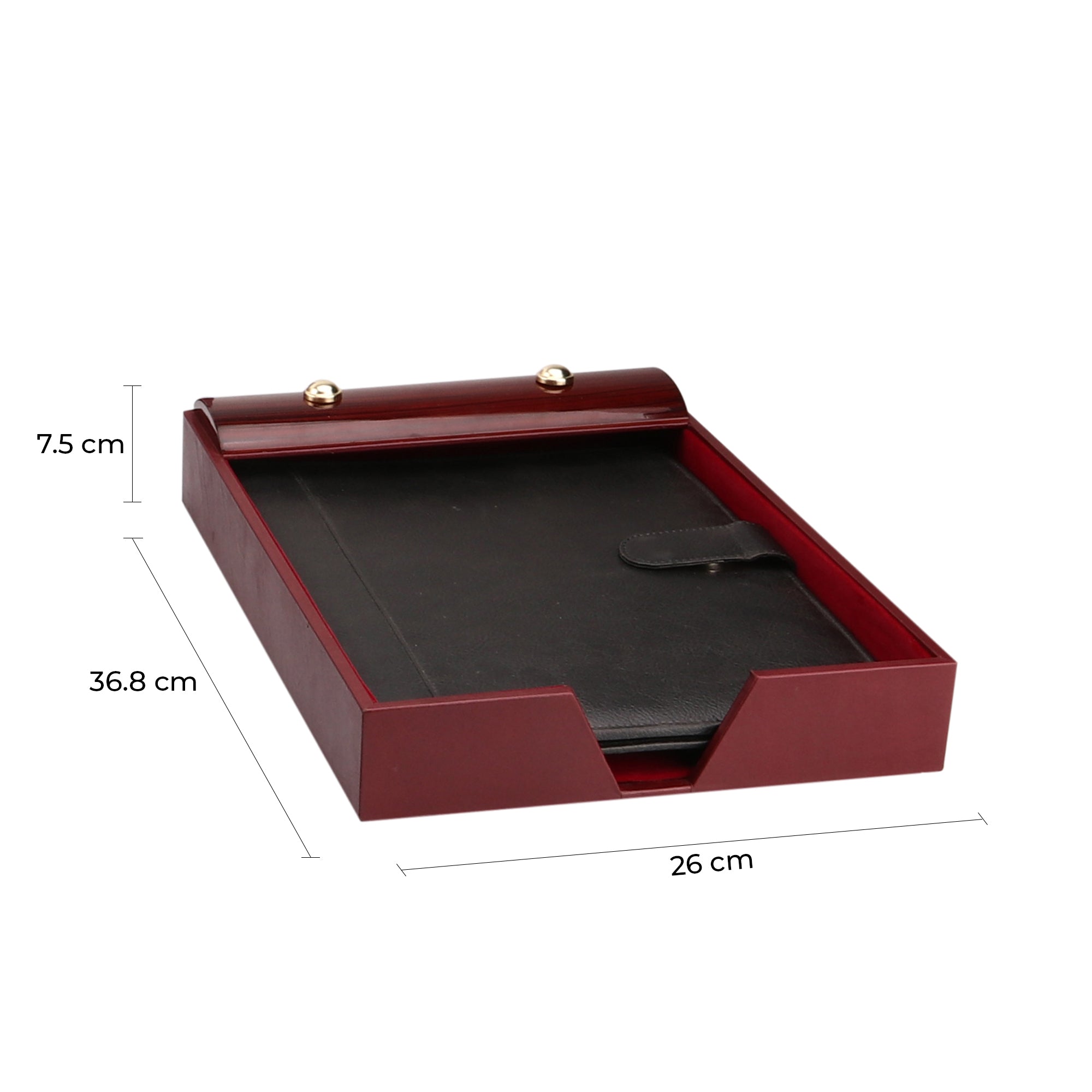 Office Desk Organiser Tray | Color - Cherry