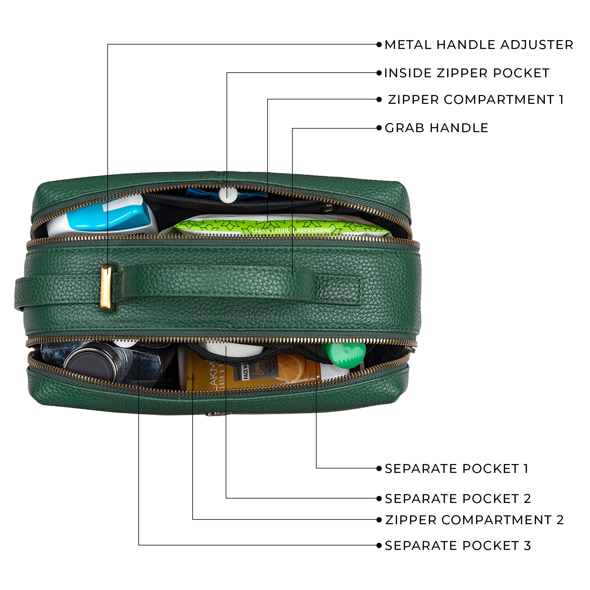 leather makeup pouch for women