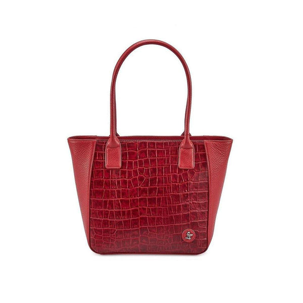 Elvis Tote - Leather Talks Leather Tote Bag For Women in red