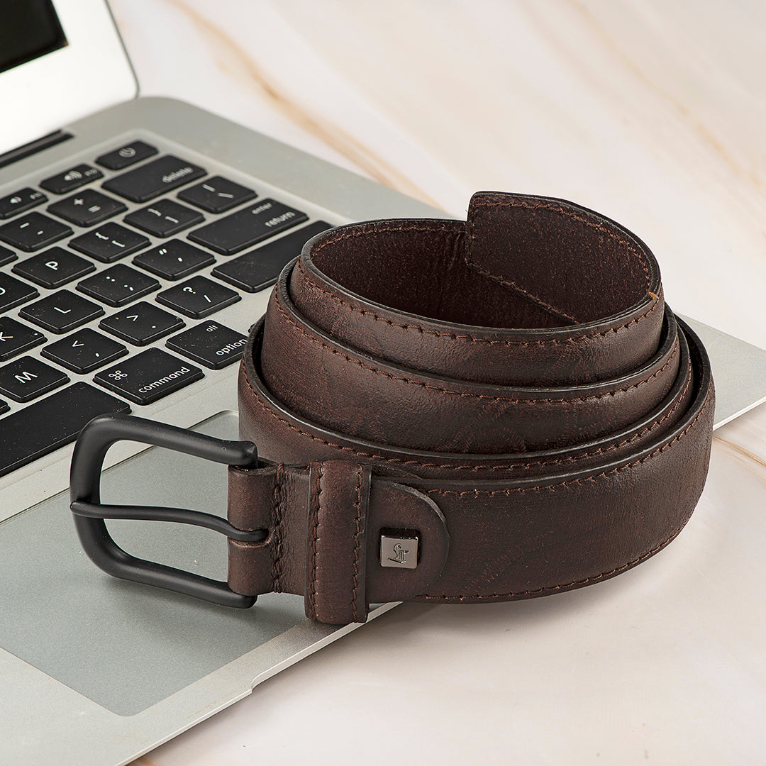 Genuine leather brown color belt
