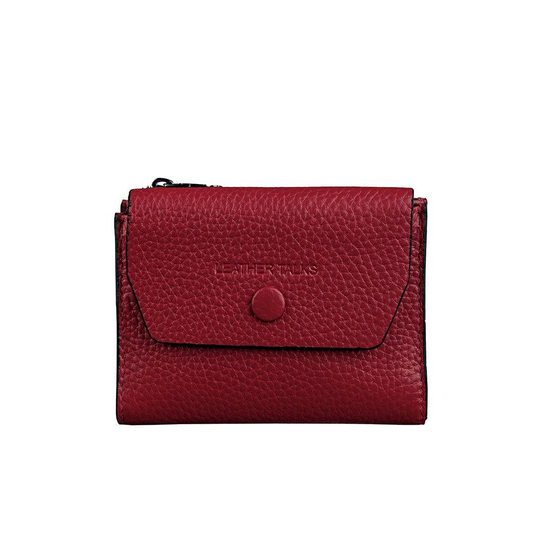 Summer II | Leather Wallet for Women | 100% Genuine Leather | Color: Red