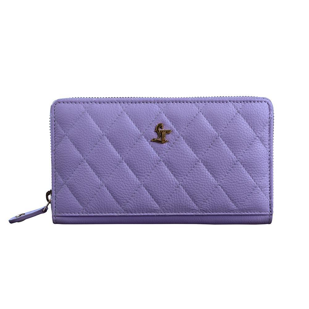 Palm | Leather Wallet for Women | 100% Genuine Leather | Color: Purple