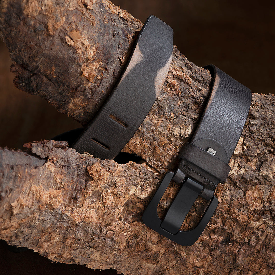 Genuine leather grey color belt