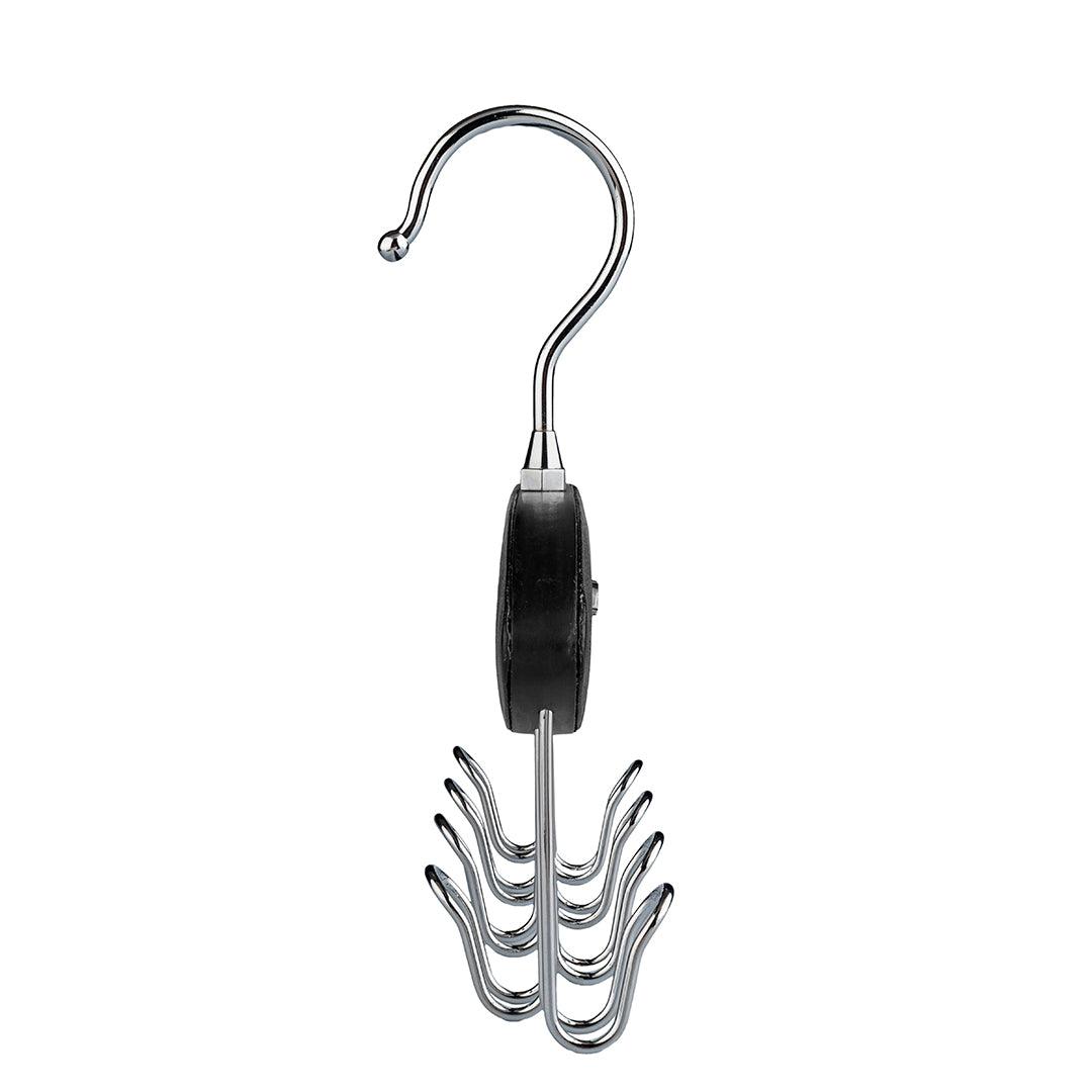 Leather Wooden Belt Hanger | Color: Black