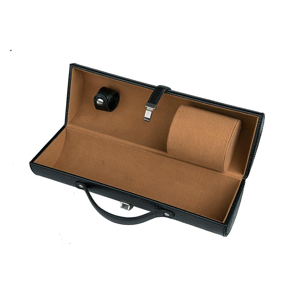 Leather Wine Case | Leather Cover For Wine Bottle upto 750 ml | Color: Black