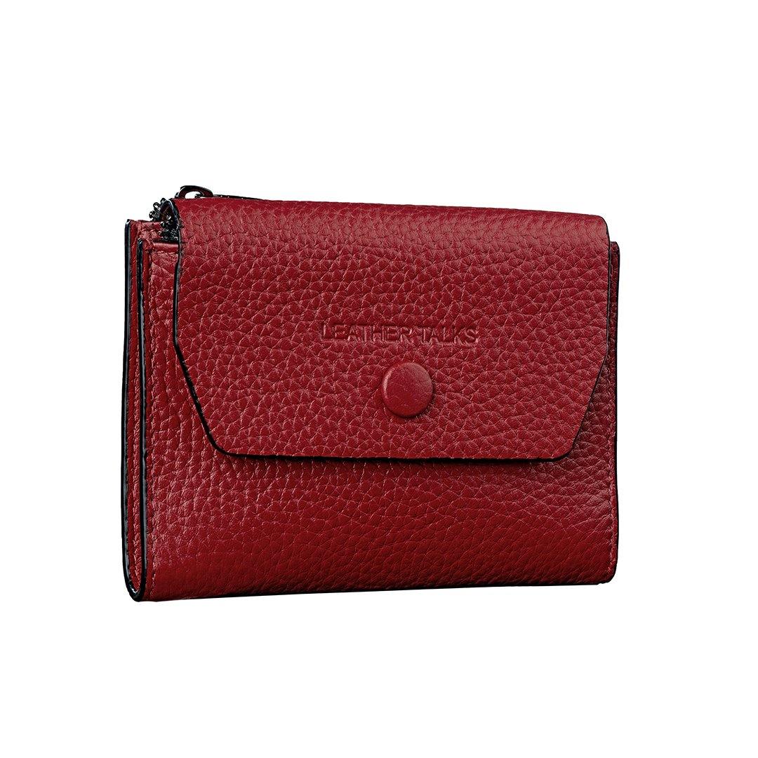 Summer II | Leather Wallet for Women | 100% Genuine Leather | Color: Red