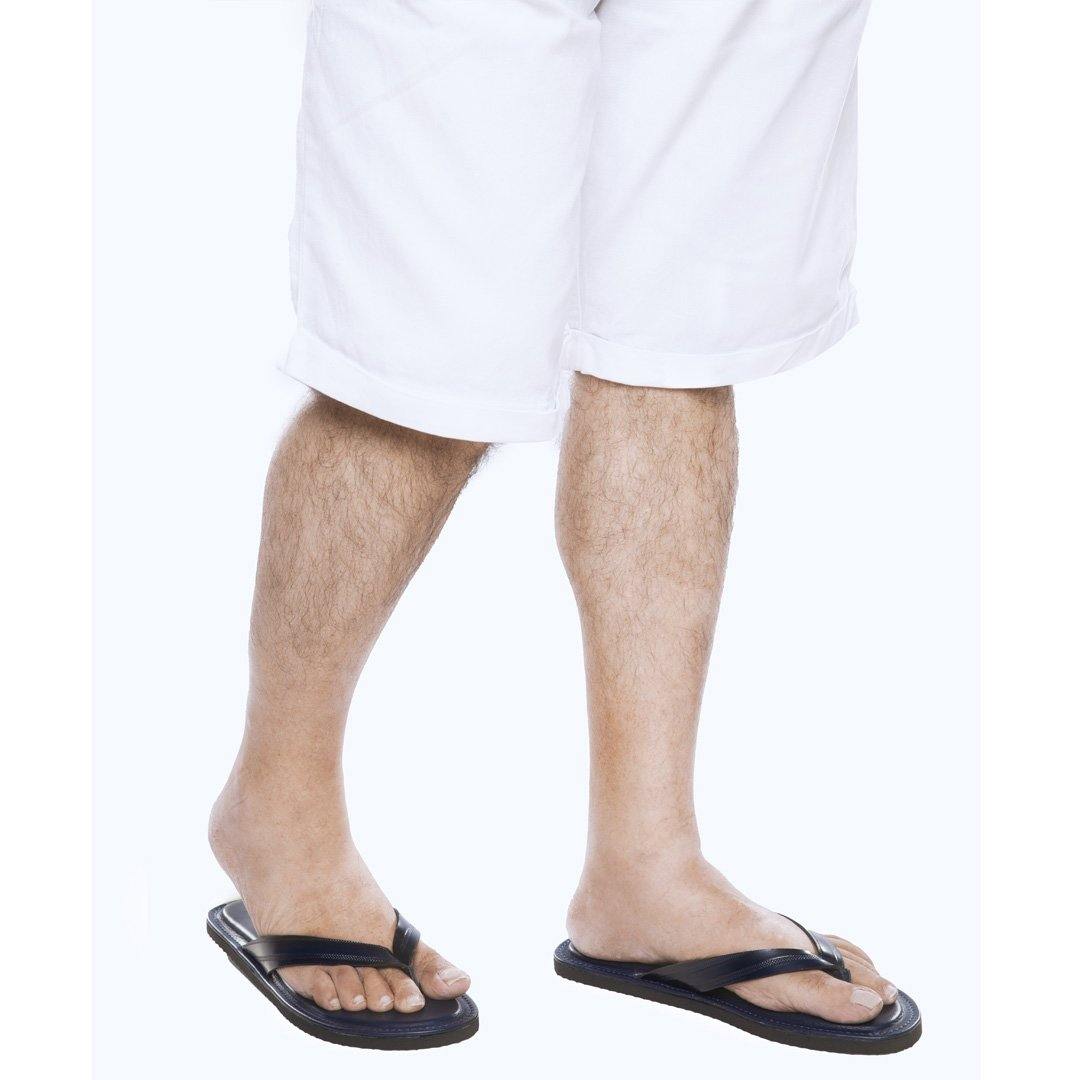 Italian VT Stripe Slippers - Blue - Leather Talks