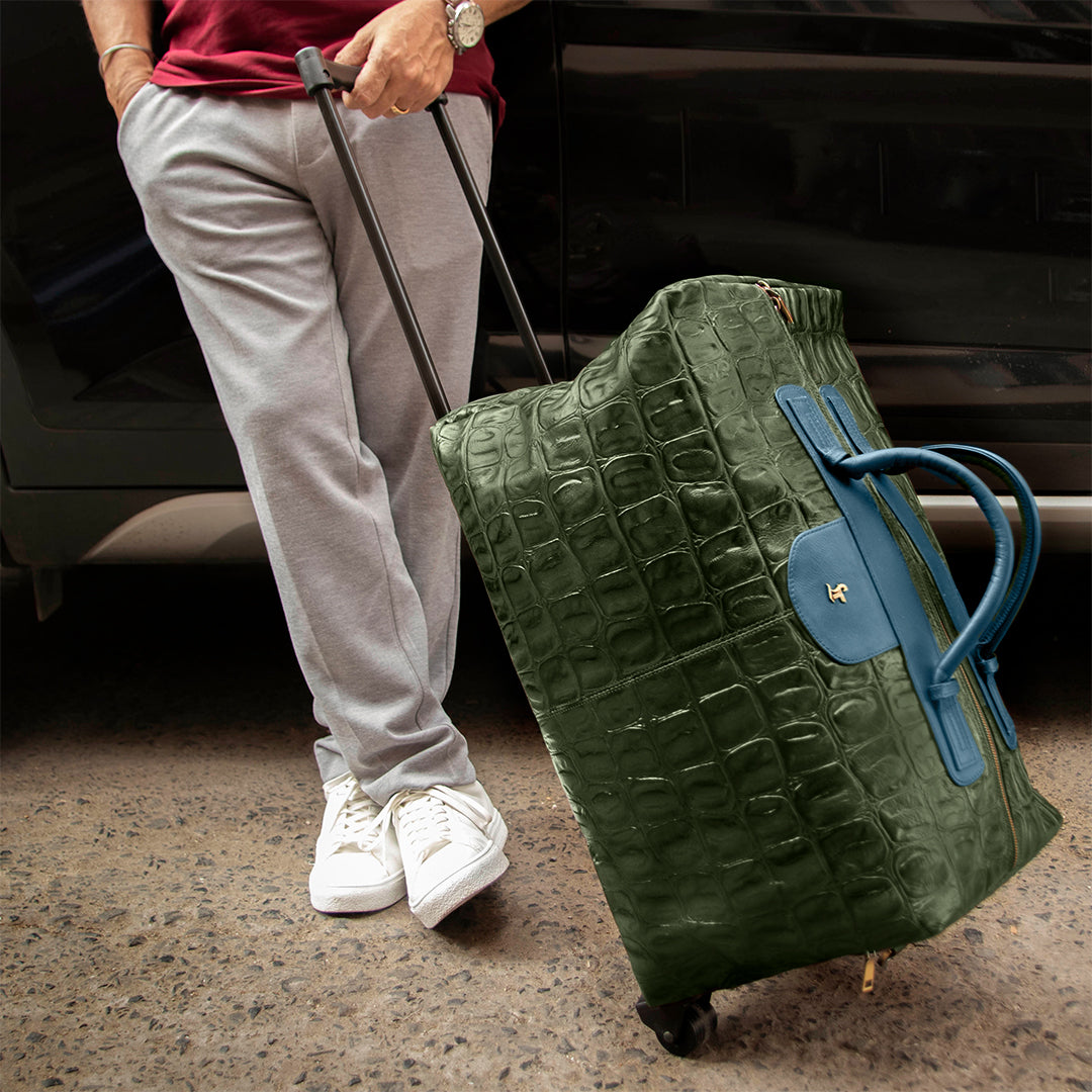 Emrald Green Leather Travel Bag Leather Talks