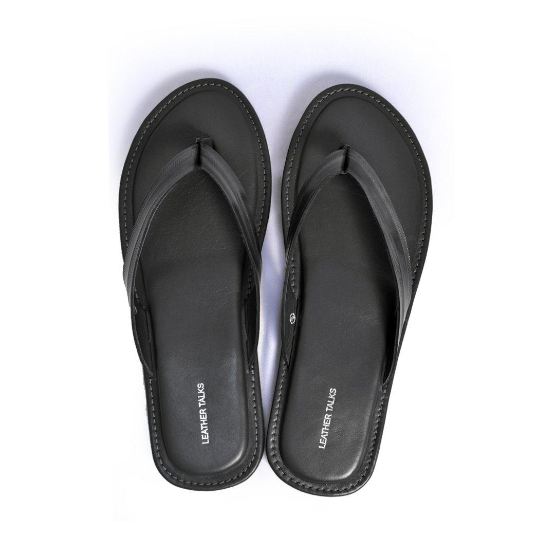 Italian VT Stripe Slippers - Grey - Leather Talks