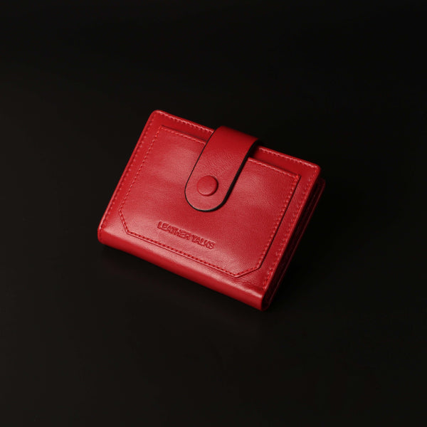 Summer I | Leather Wallet for Women | 100% Genuine Leather | Color: Red