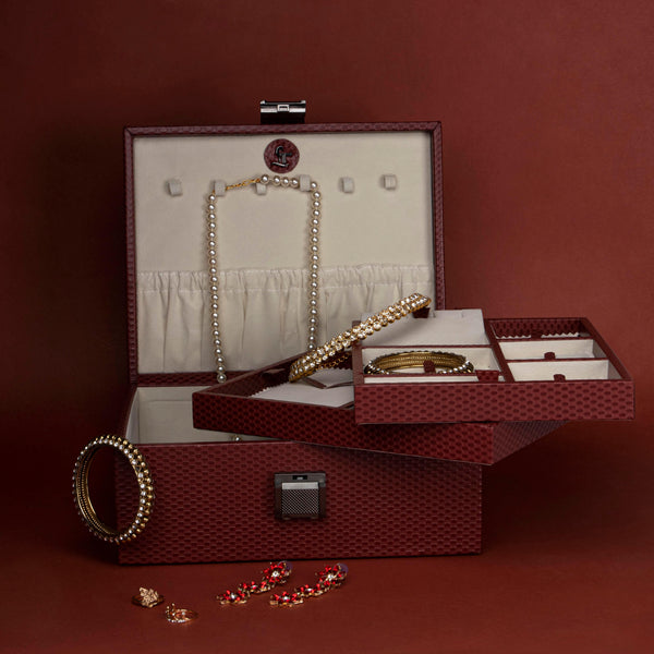 Premium leather jewellery box