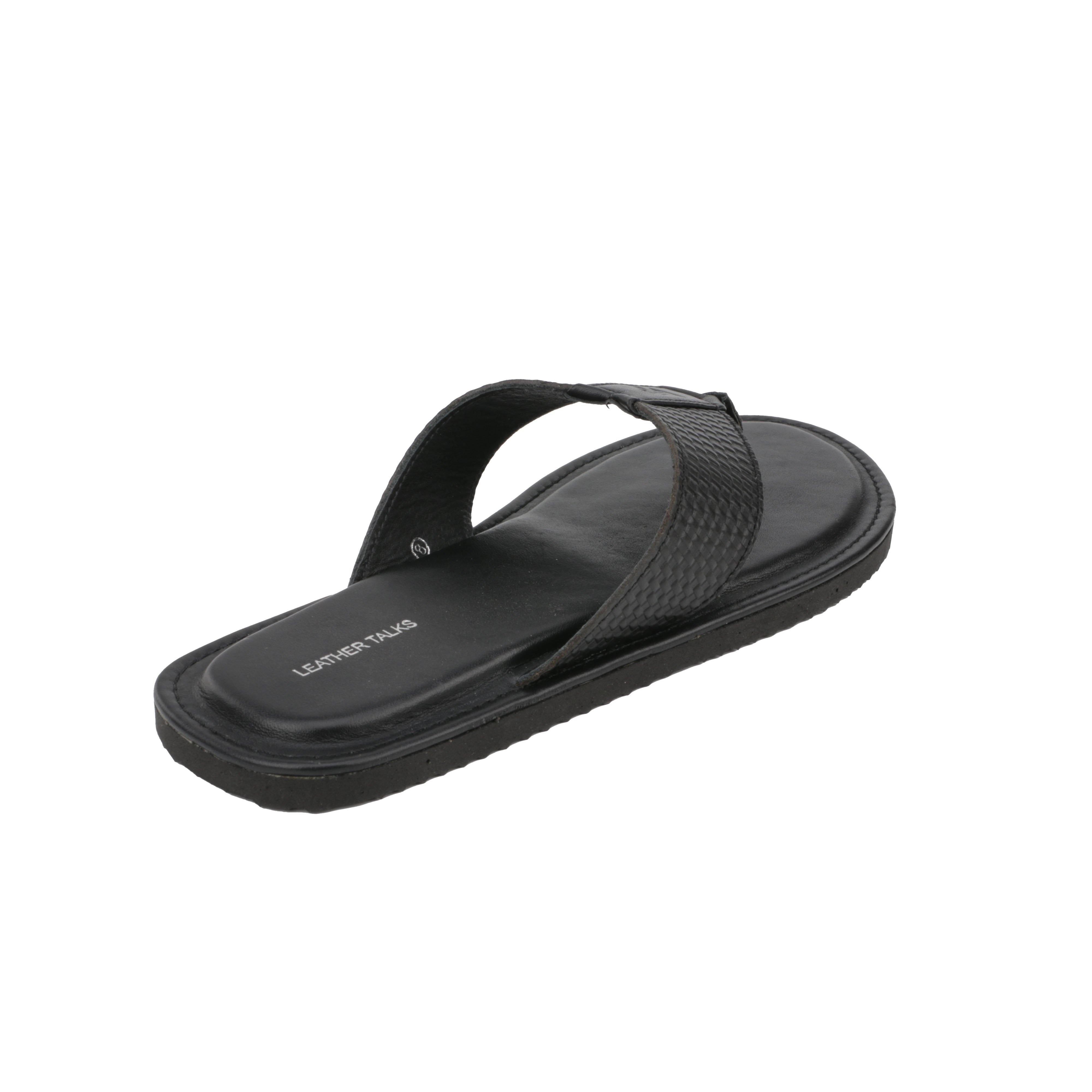 Italian VT Stripe Slippers - Grey - Leather Talks