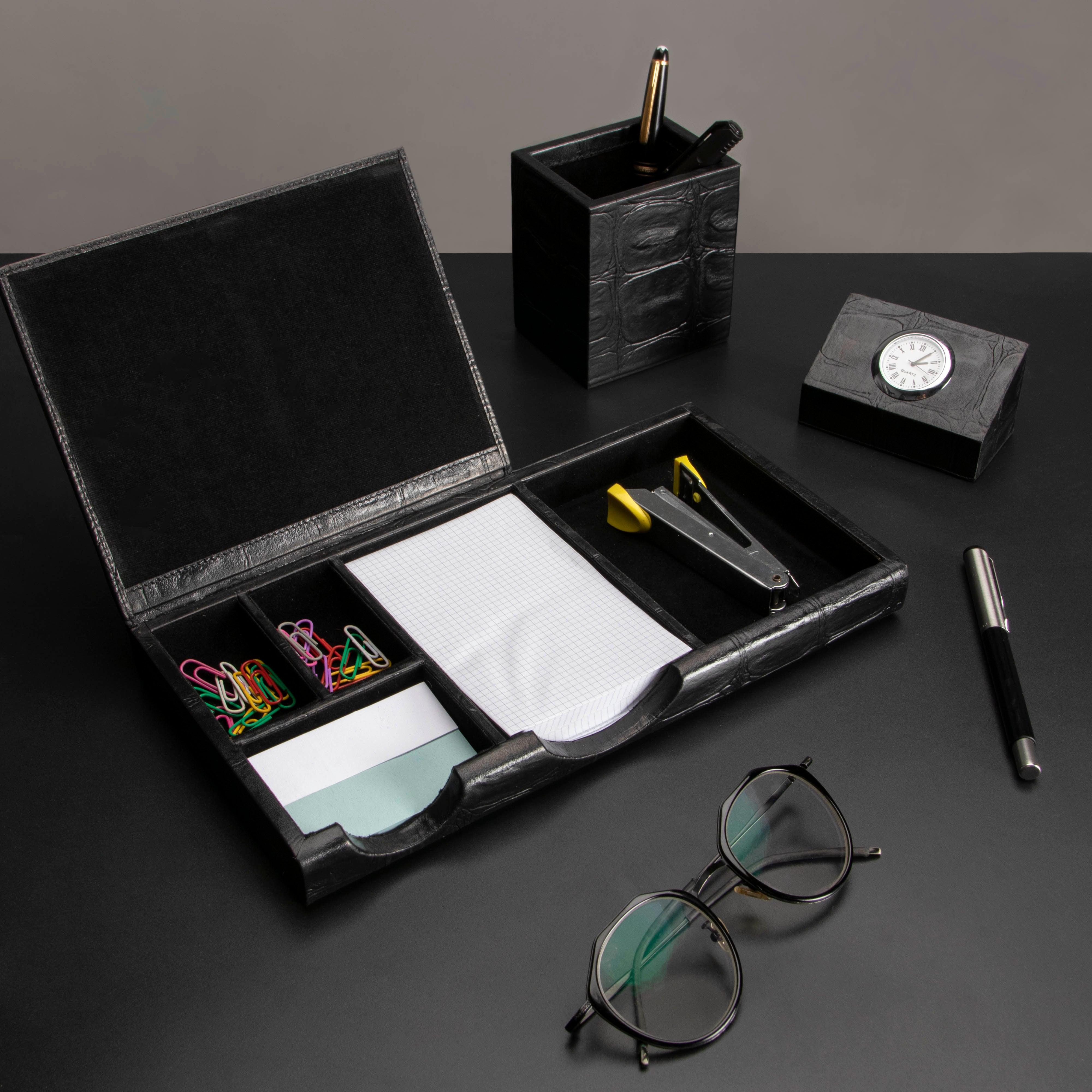 Desktop Accessory Set I - Leather Talks