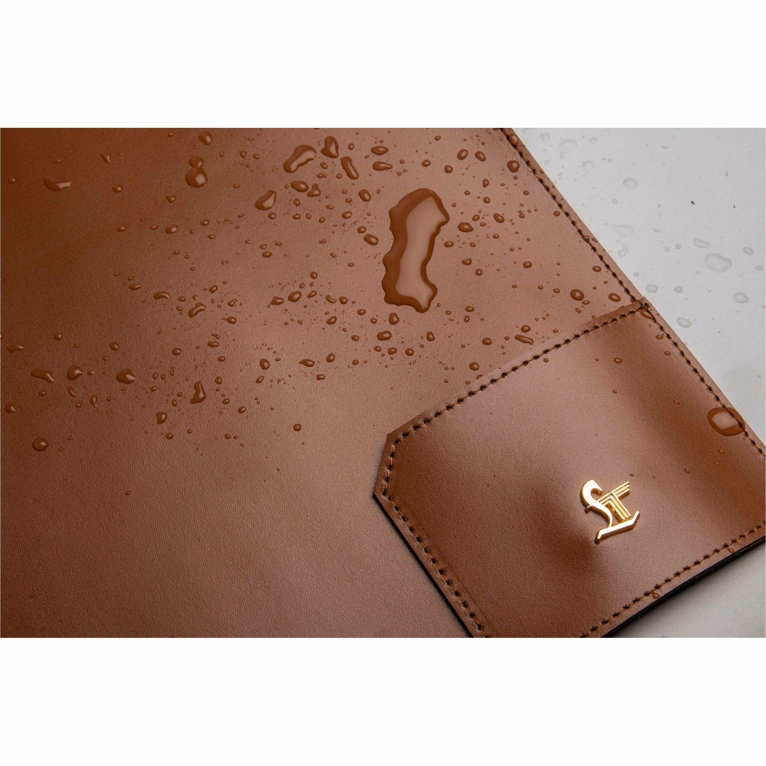 Leather Desk Mat | 100% Genuine Leather | Color: Tan