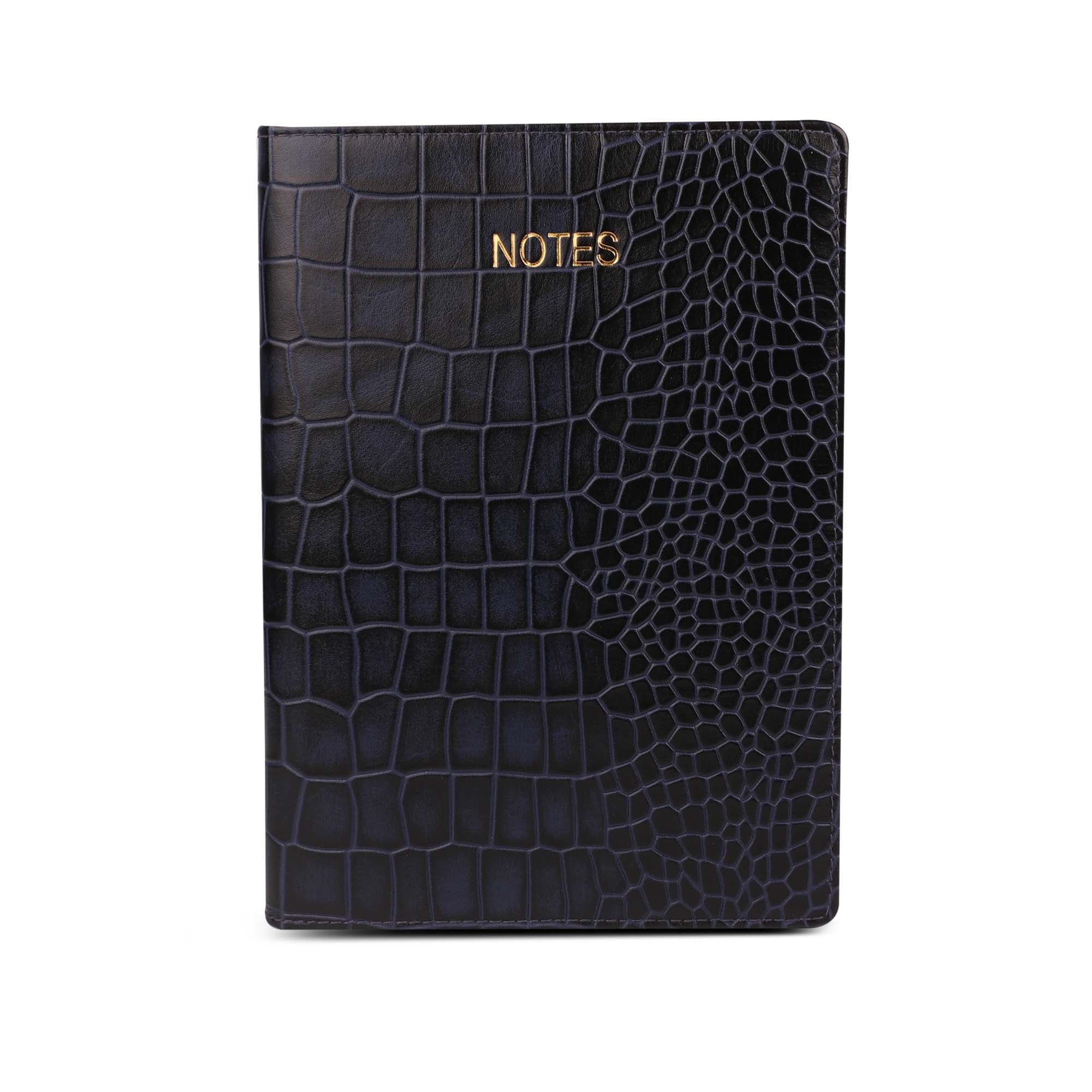 Classic Note Book | Leather Notebook | 100% Genuine Leather | Color: Navy Blue