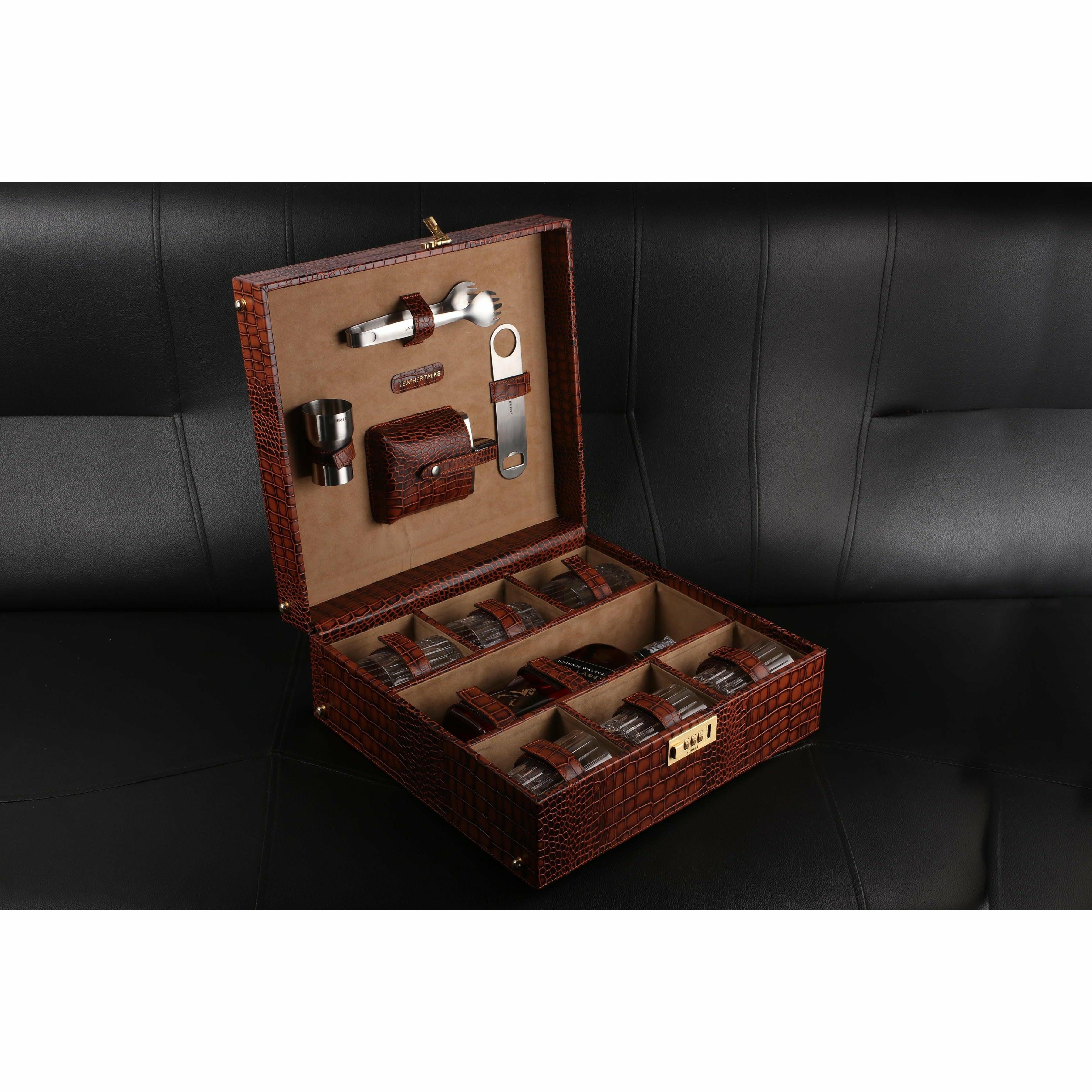 Portable Bar Box/Case - Leather Talks