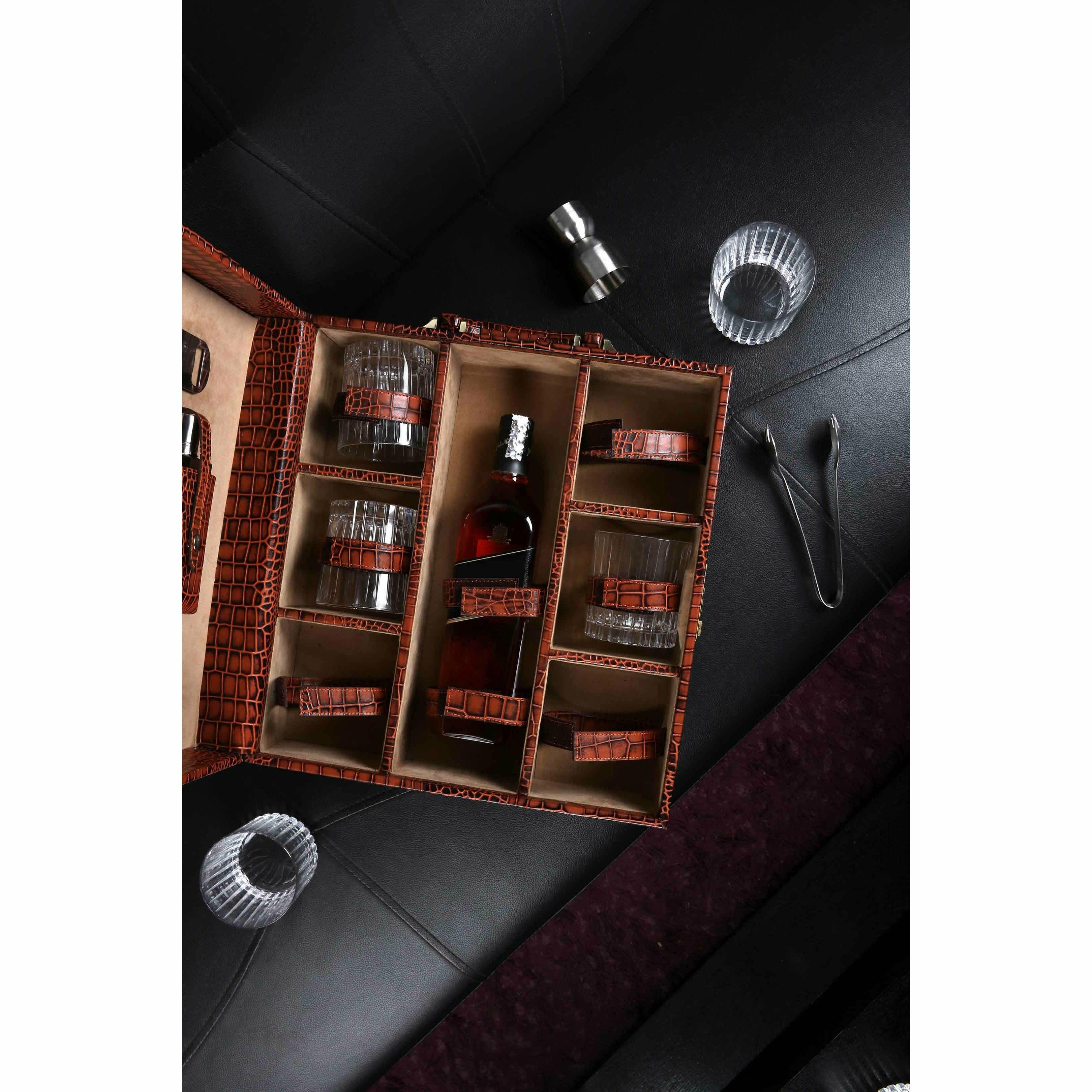 Portable Bar Box/Case - Leather Talks