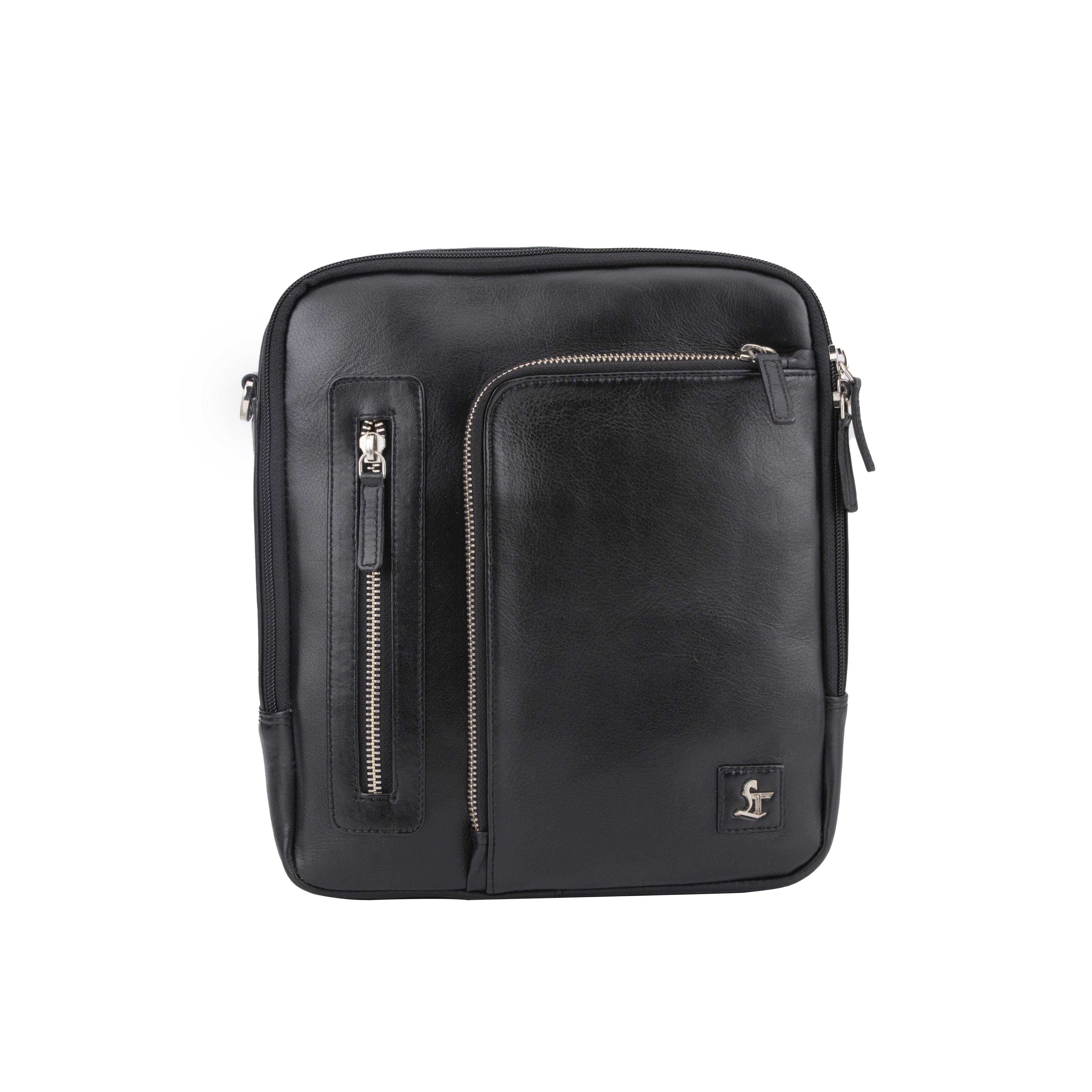 Leather messenger bag