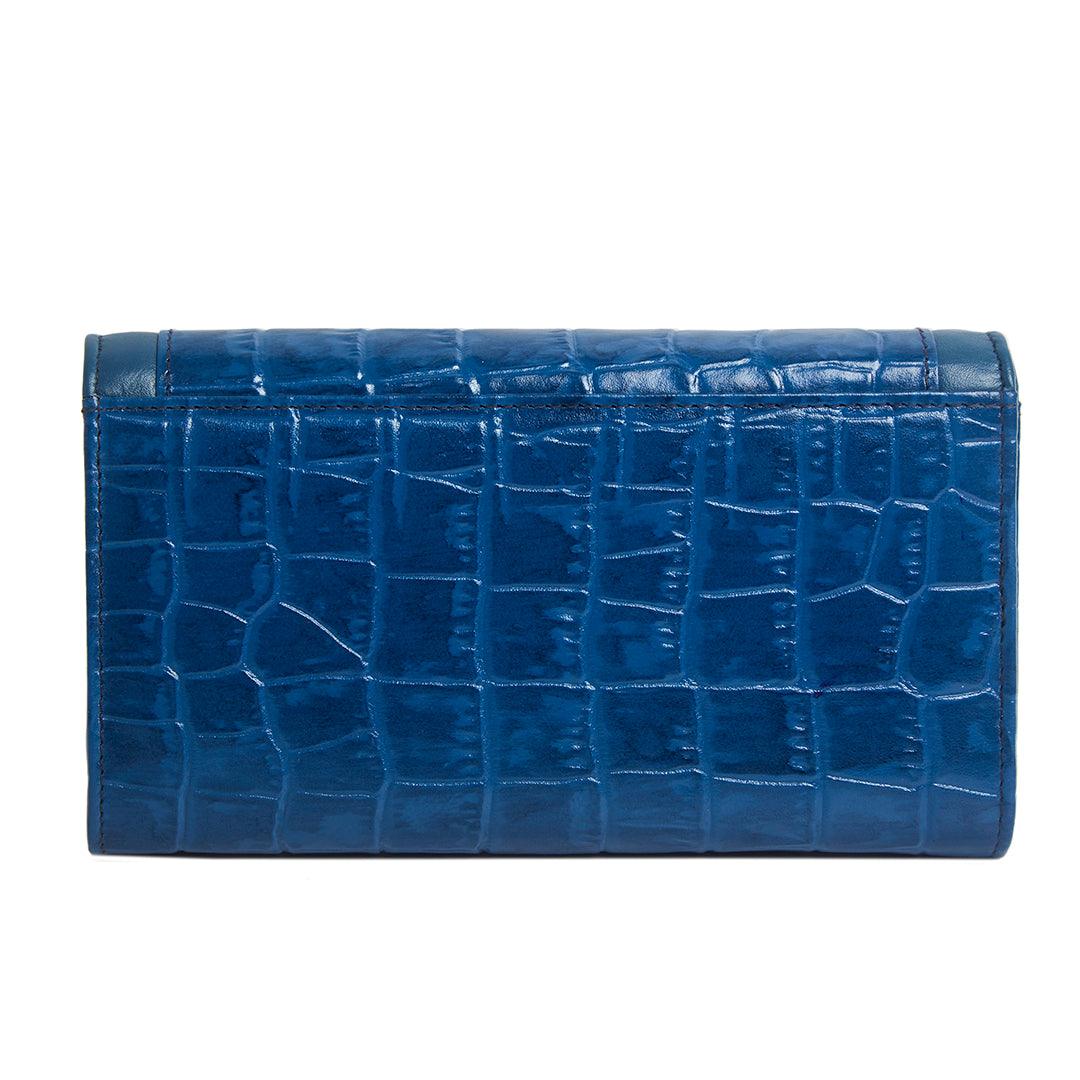 Celia Ladies Wallet | Leather Wallet for Women | 100% Genuine Leather | Color: Blue