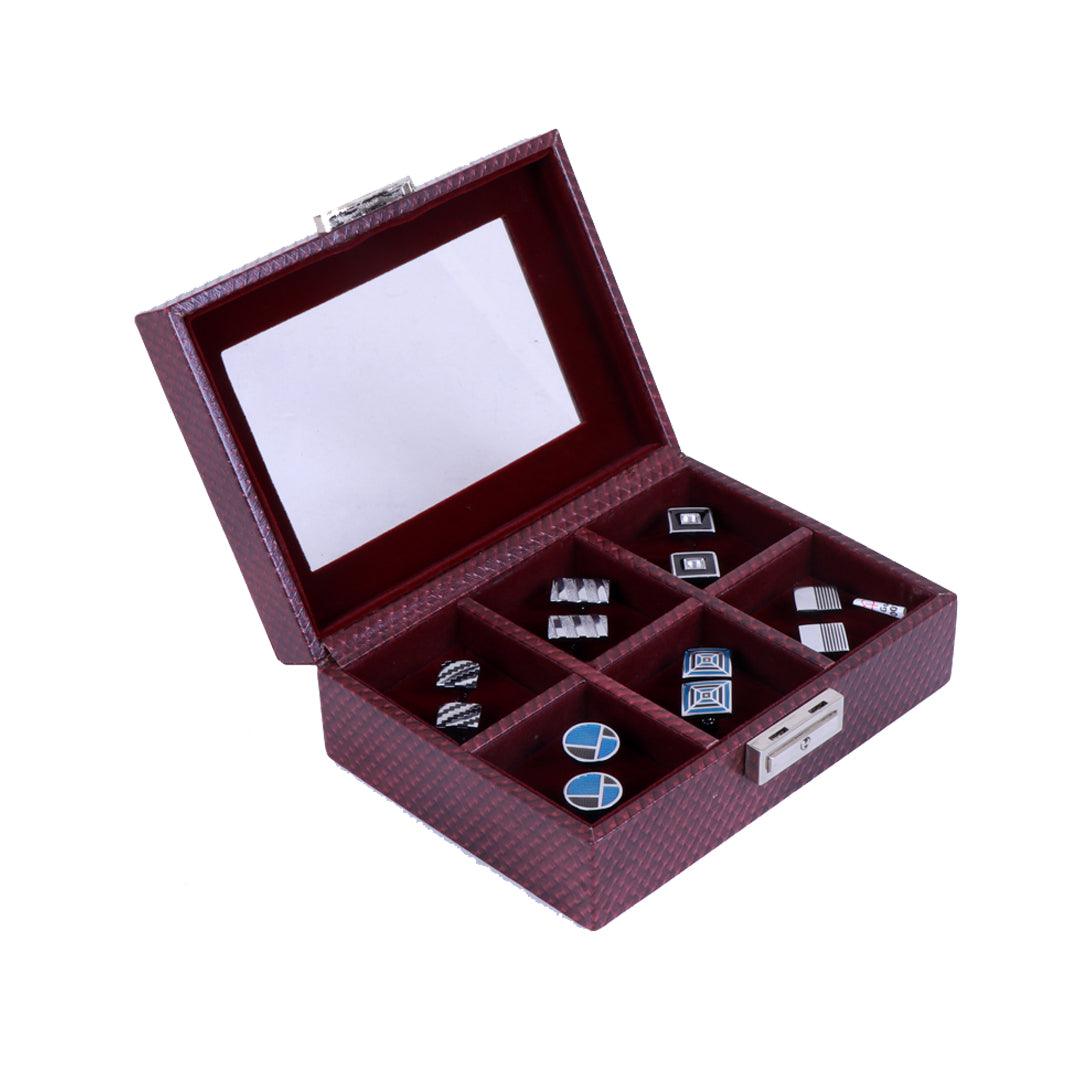Leather Cufflink's Box ( 6 Pairs) - Leather Talks