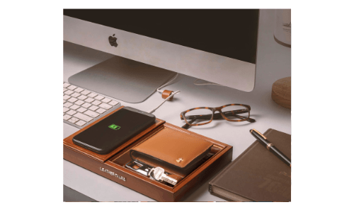 Introducing LT Smart Valet Tray with Wireless Charging - Leather Talks 