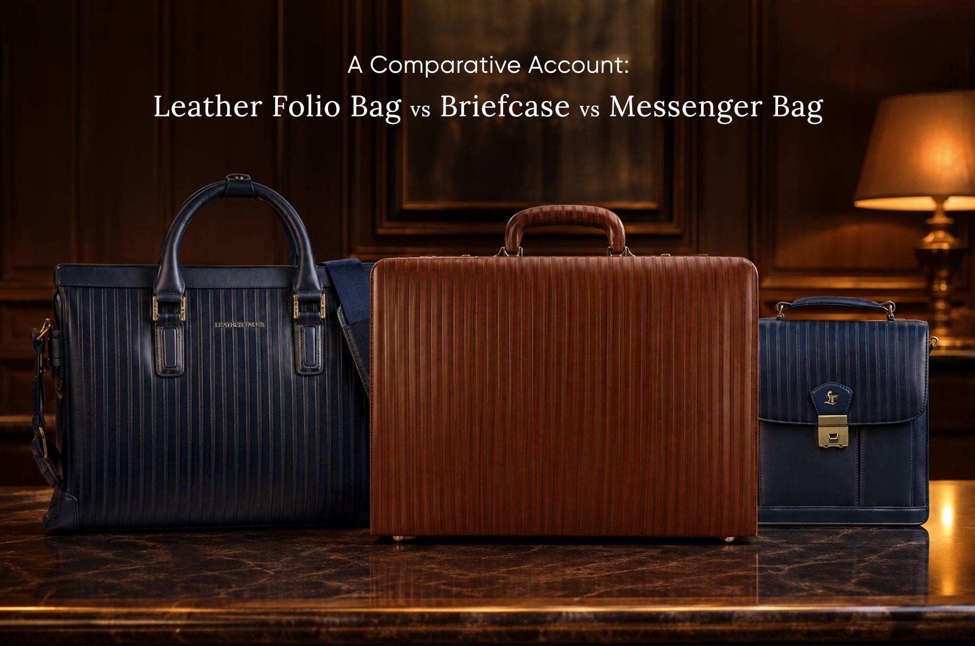 Leather Folio Bag vs Briefcase vs Messenger Bag