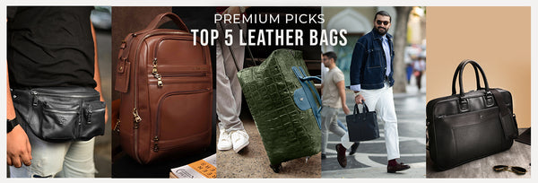Top 5 Leather Bags in India for 2024 Blog Banner