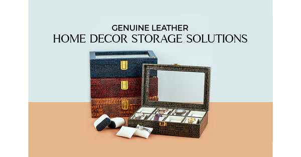 GENUINE LEATHER HOME DECOR STORAGE SOLUTIONS