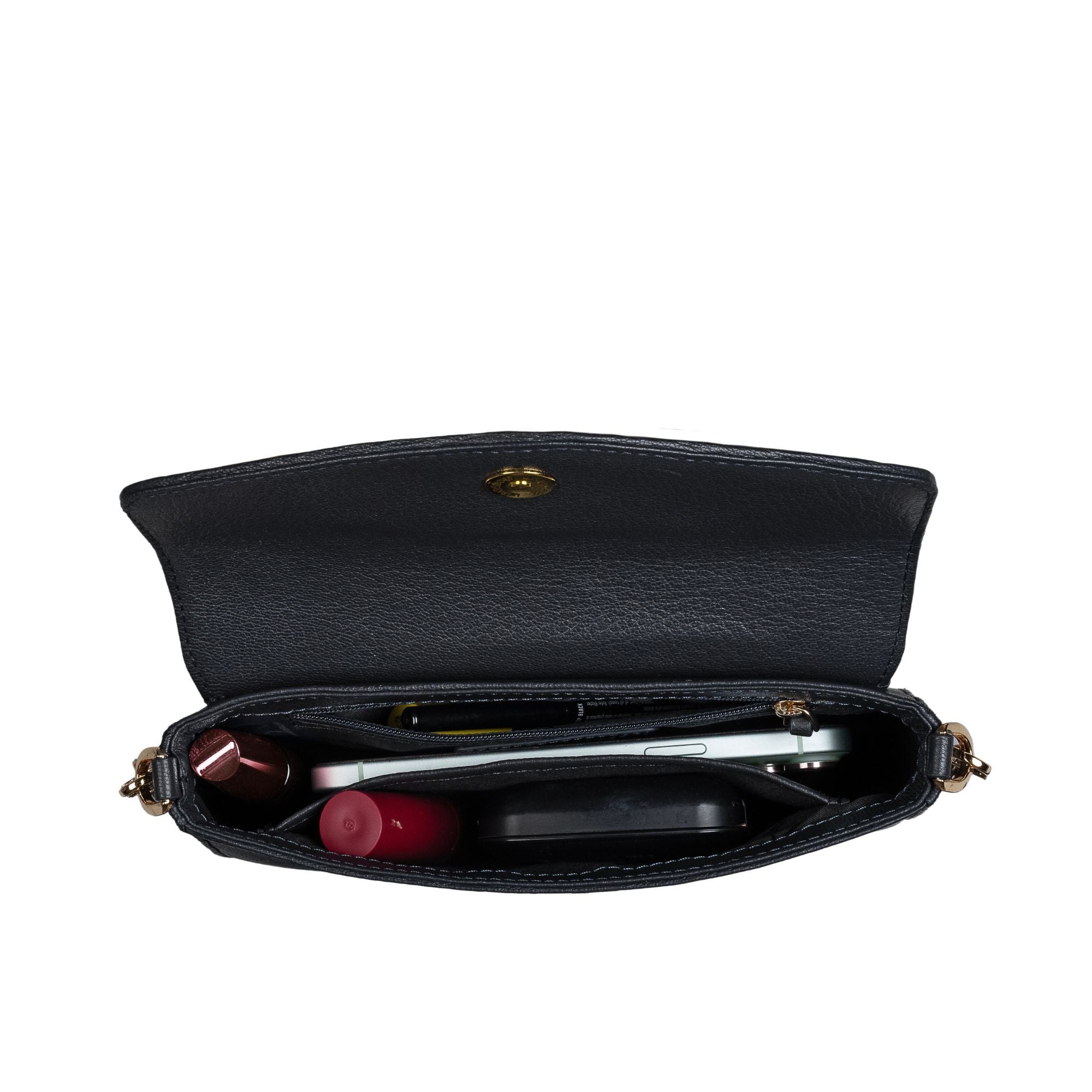 Genuine Leather Sling Bag for Women | Hand-Woven Crossbody Bag | Two Looks in One | Luxury Mini Shoulder Bag for Evening & Casual Wear | Color: Black Leather Talks