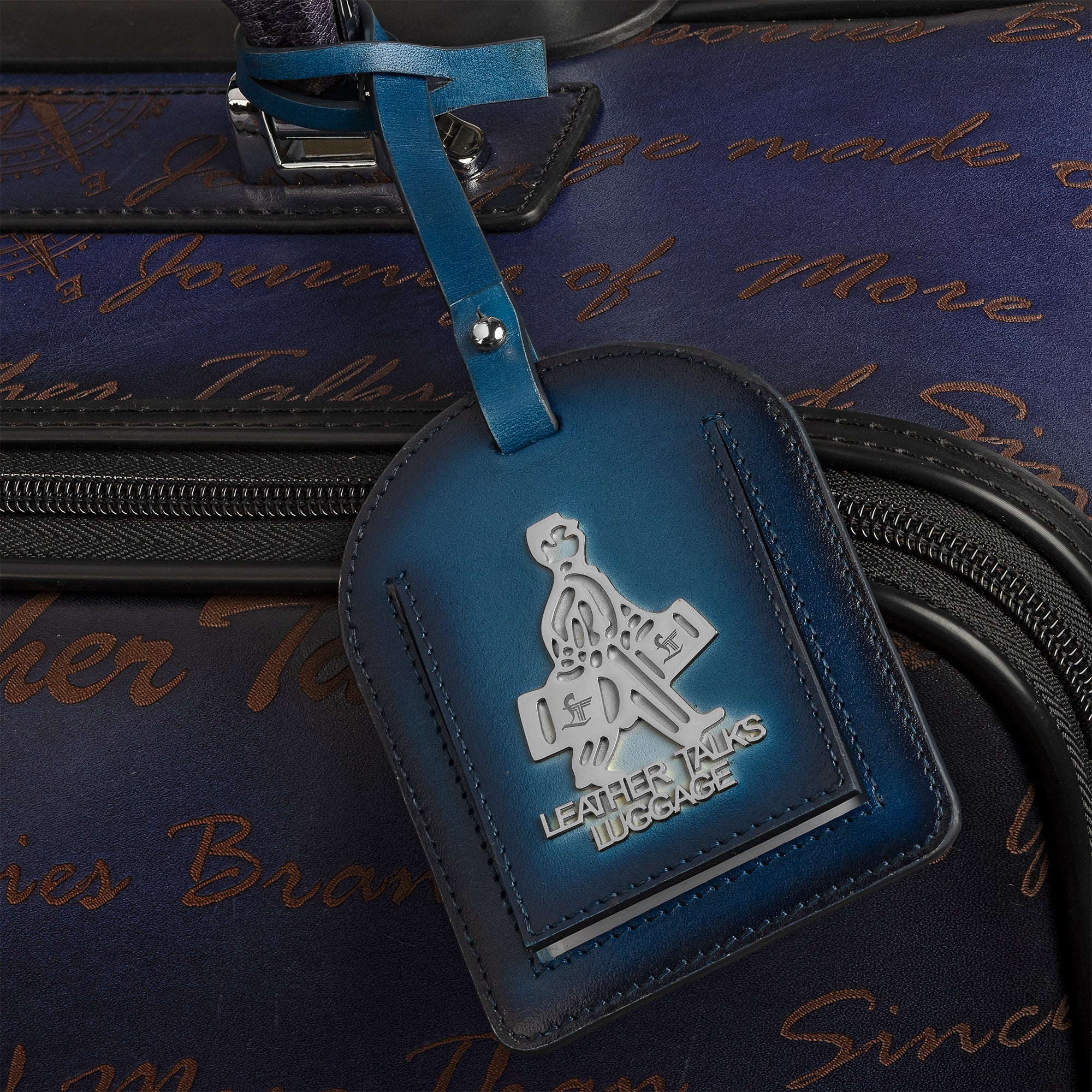 Premium Genuine Leather Luggage Tag | Personalized Travel Accessory
