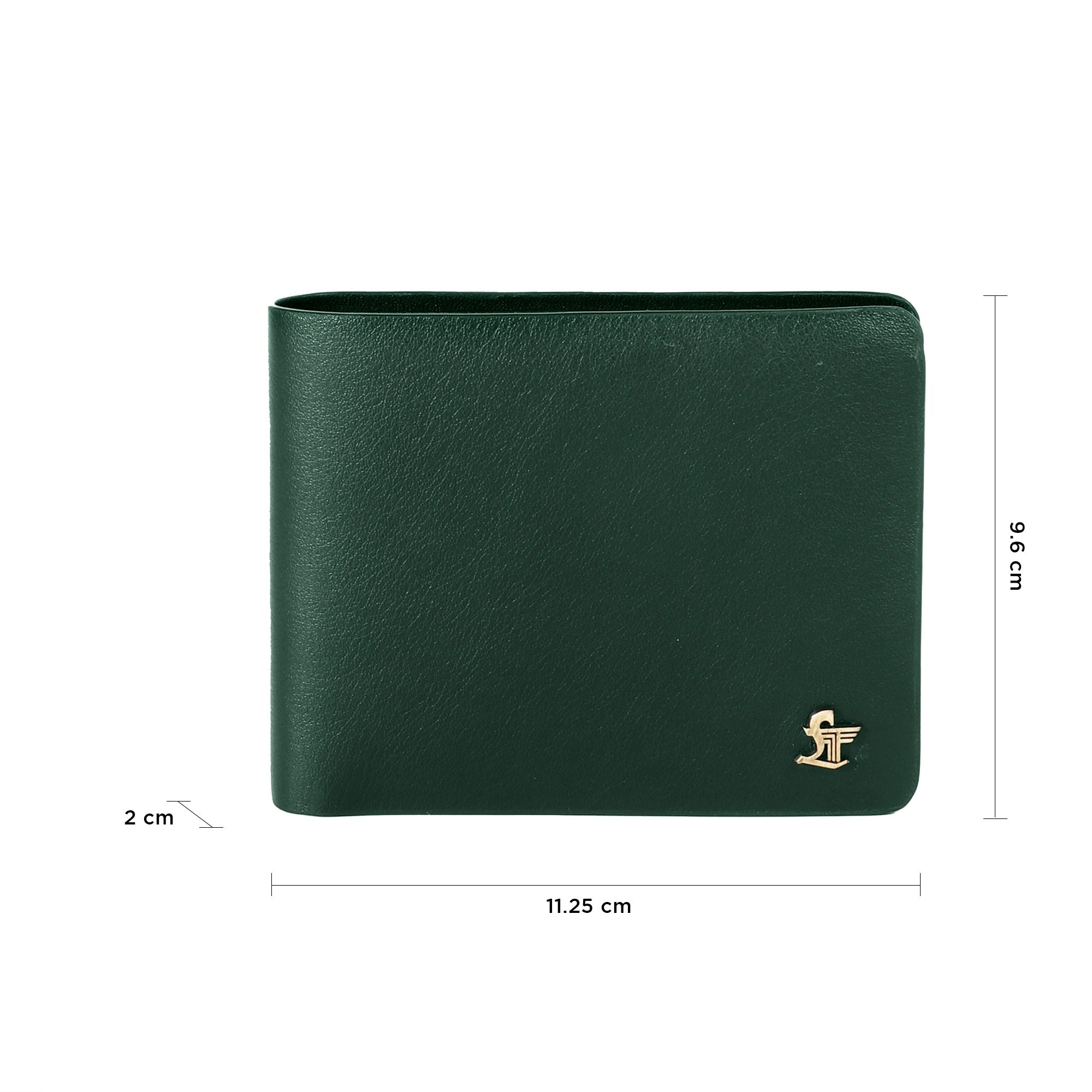 Austin Bifold Stitchless Leather Wallet  | Genuine Leather | RFID Safe | Colour: Green LeatherTalks