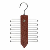Leather Wooden Tie Hanger - Leather Talks