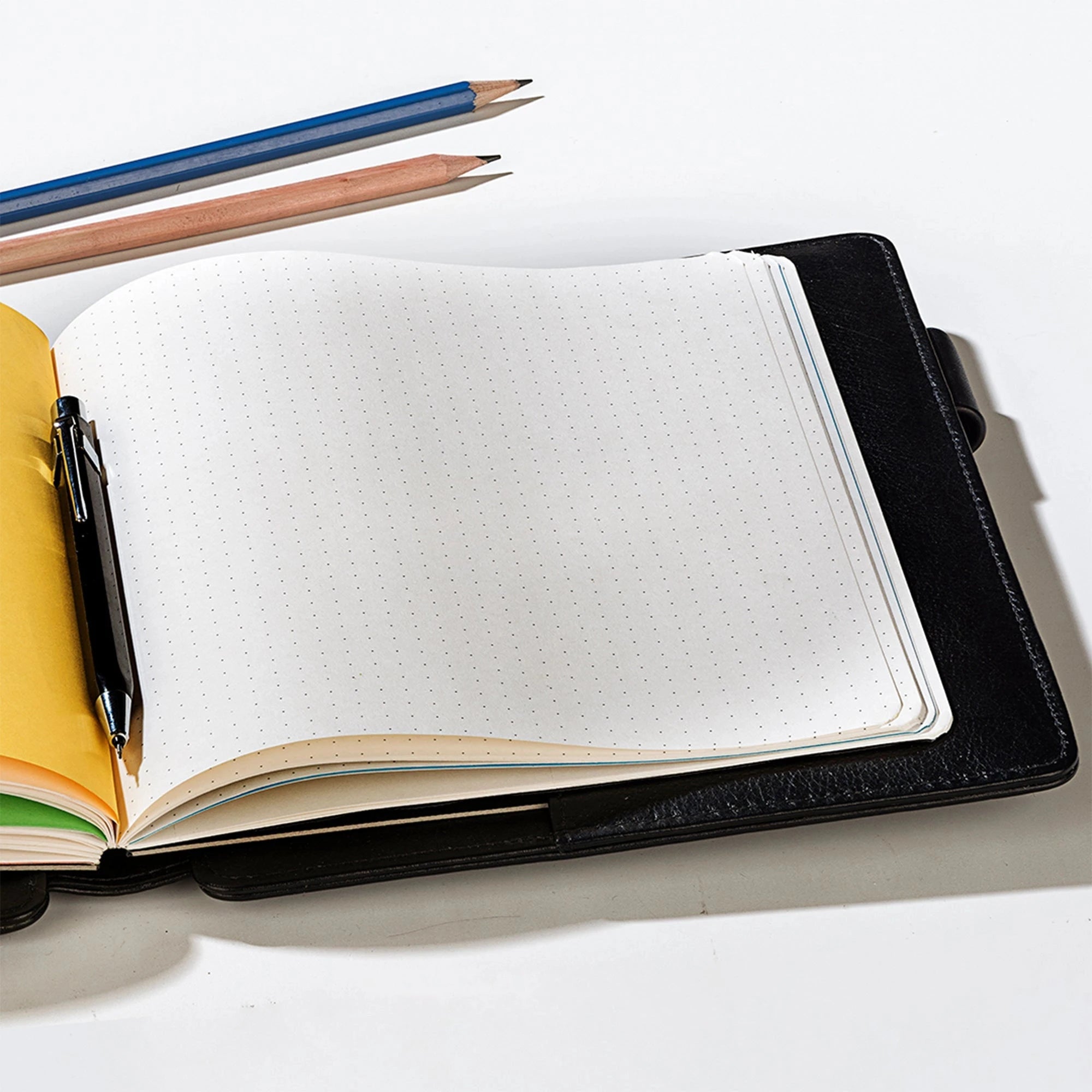 Melunge Leather Diary For Men | Genuine Leather Journal / Notebook | color:  Black Leather Talks