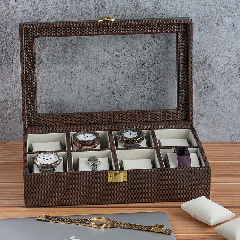 Watch Box Card Box Premium 8 Slot Watch Box Collection | Leather Watch Organizers