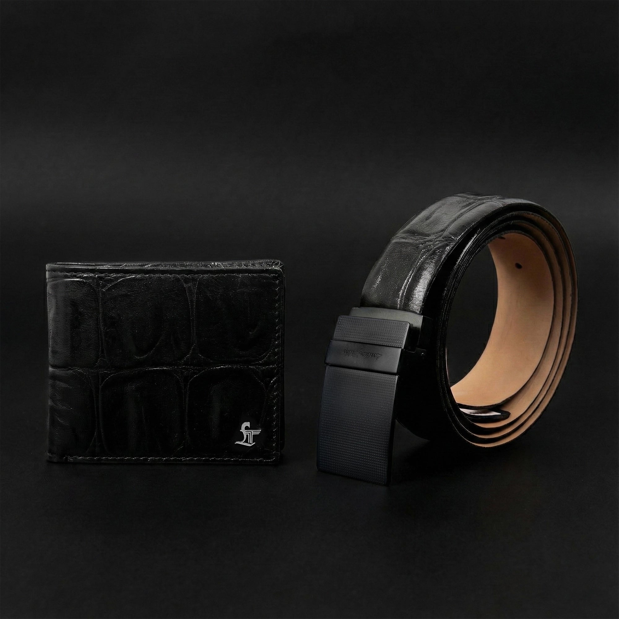 Great Dane | Genuine Leather Wallet & Belt Combo | Colour: Black Leather Talks