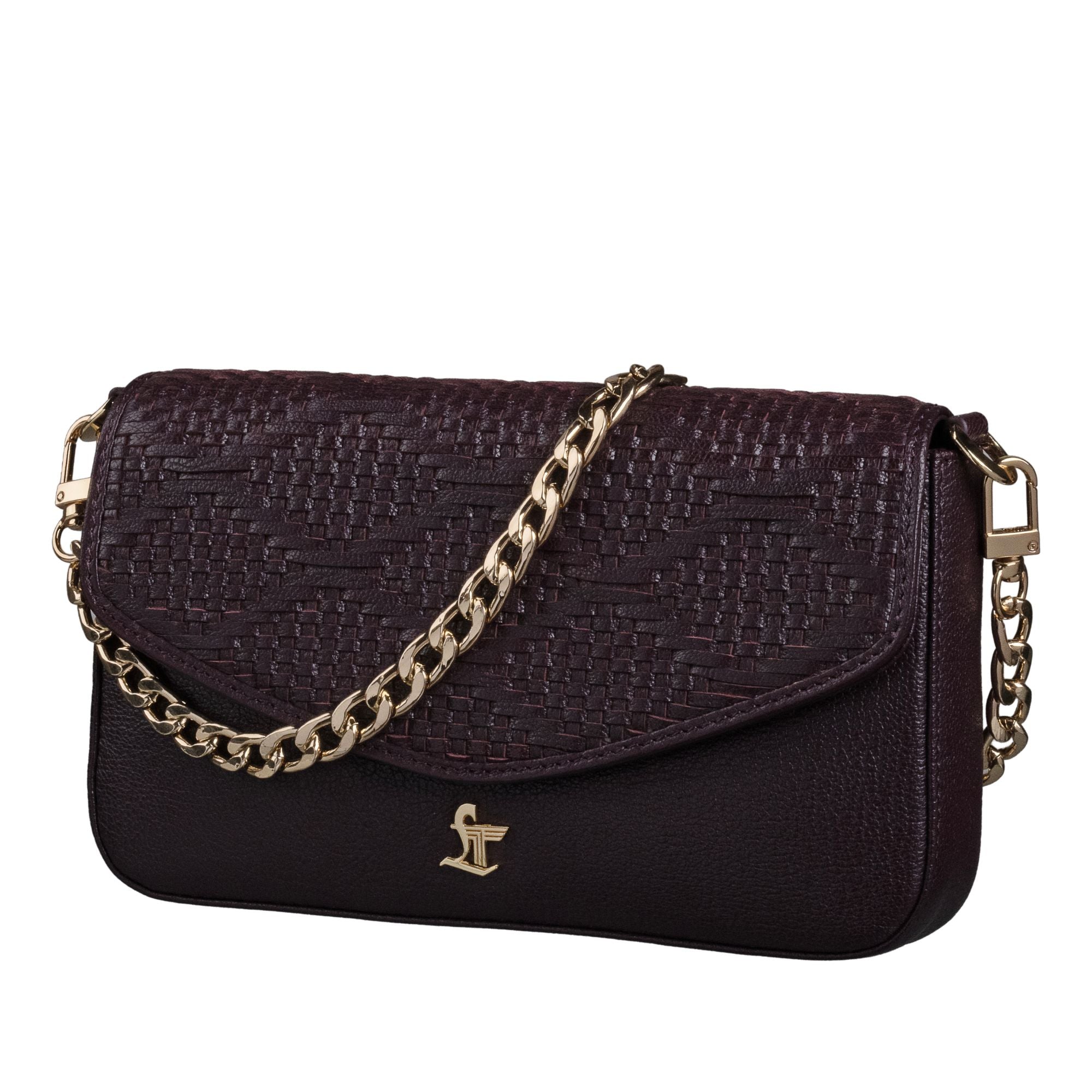 Lucia Genuine Leather Sling Bag for Women | Hand-Woven Crossbody Bag | Two Looks in One | Luxury Mini Shoulder Bag for Evening & Casual Wear | Color: Brown Leather Talks