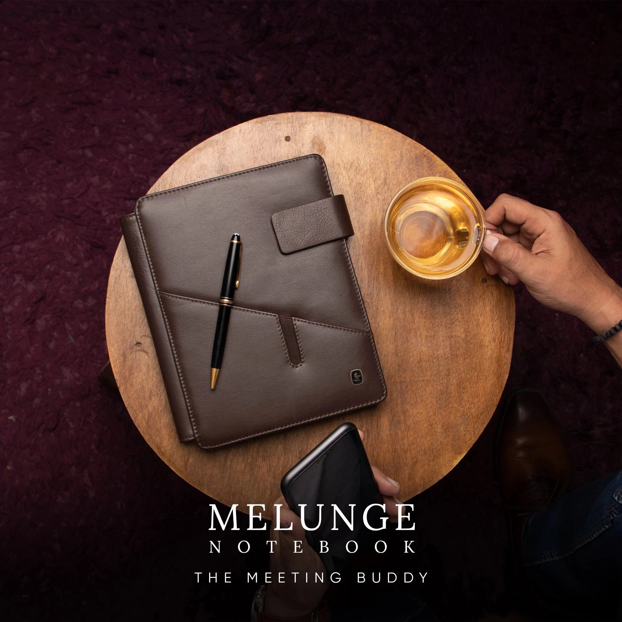 Corporate New Year Gift | Melunge Leather Diary For Men & Women | Genuine Leather Journal/Notebook | Color: Brown Leather Talks