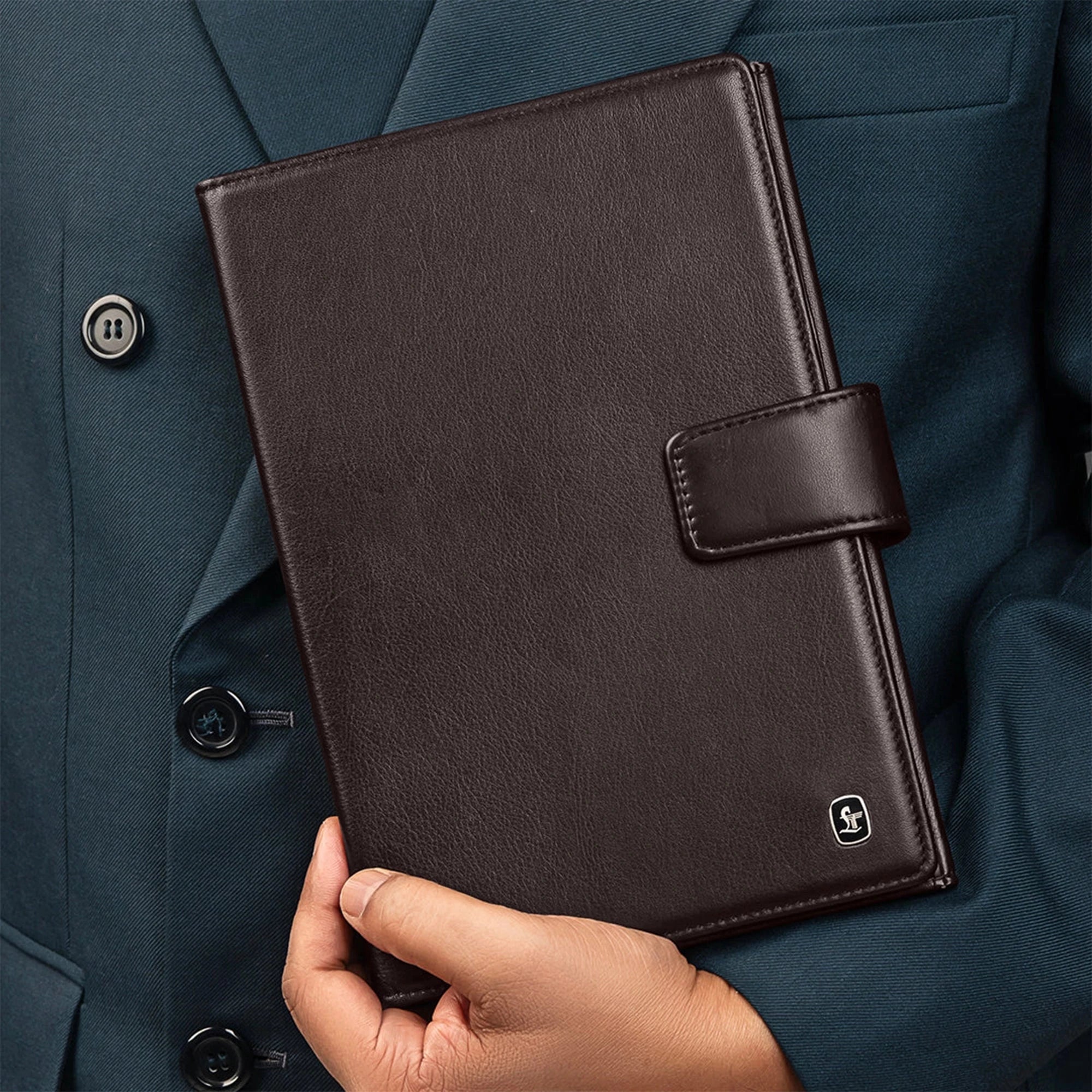 LT Smart Leather Notebook with Power Bank (5000 mAh) | Diary with Power Bank | Color: Brown Leather Talks