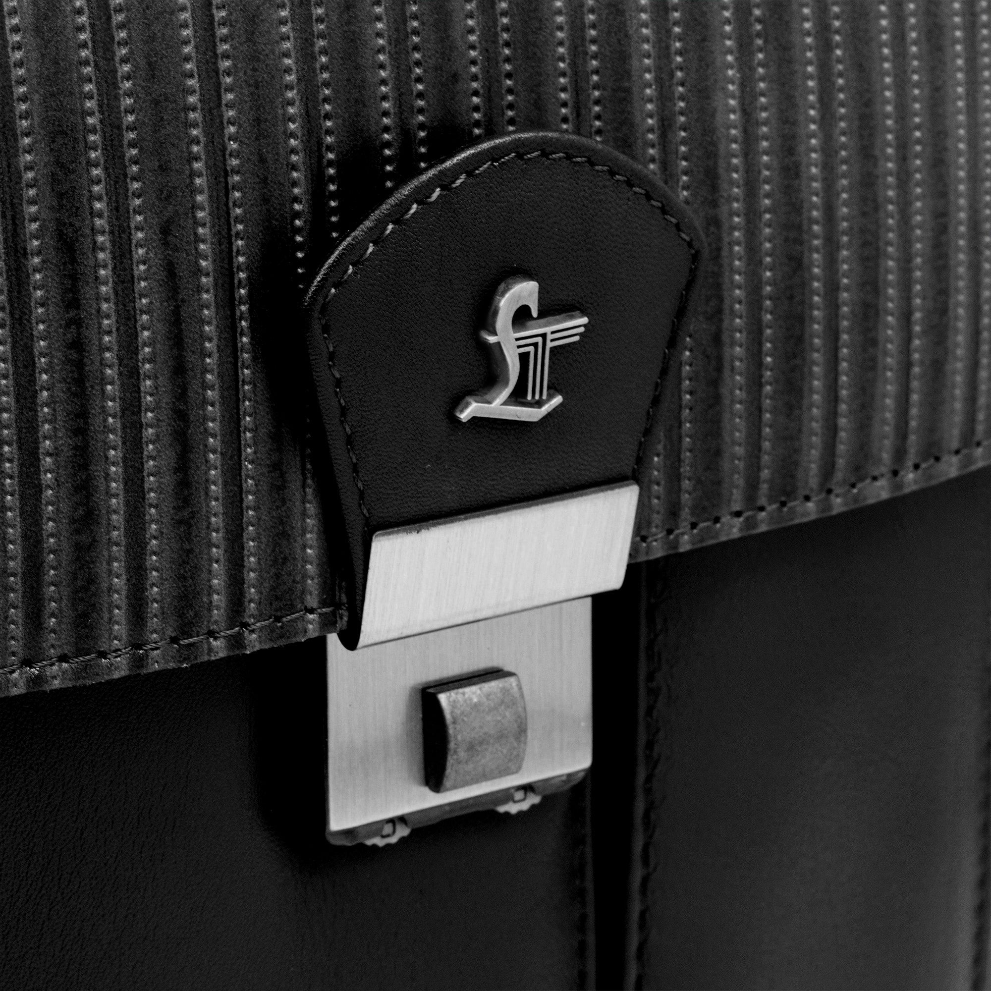 Men's Bag V | Leather Messenger Bag For Men | Colour : Black Leather Talks