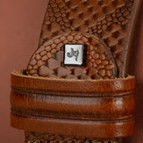 branded leather belt