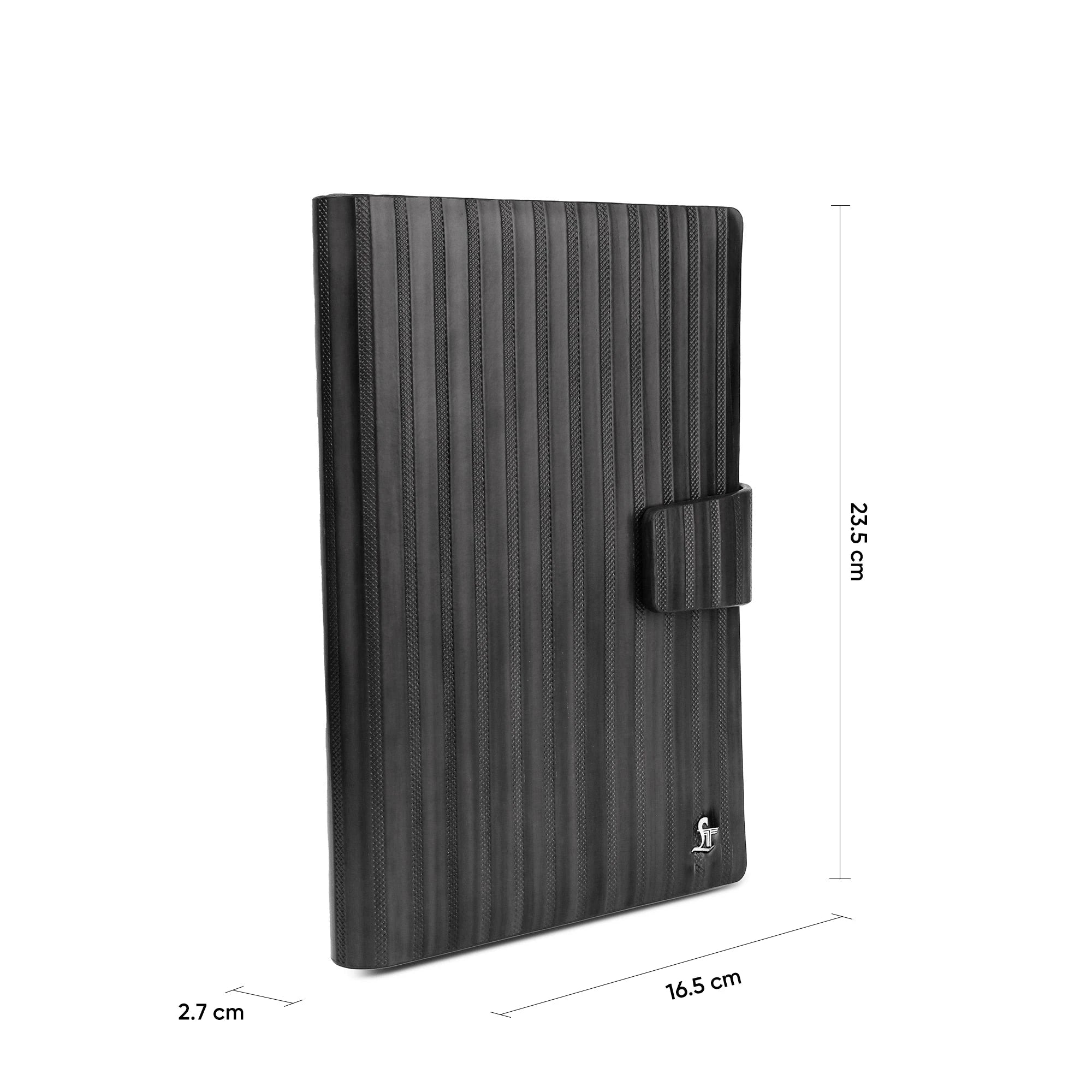 LT Smart Leather Notebook with Power Bank (5000 mAh) | Diary with Power Bank | Color: Italian VT Stripe Grey LeatherTalks