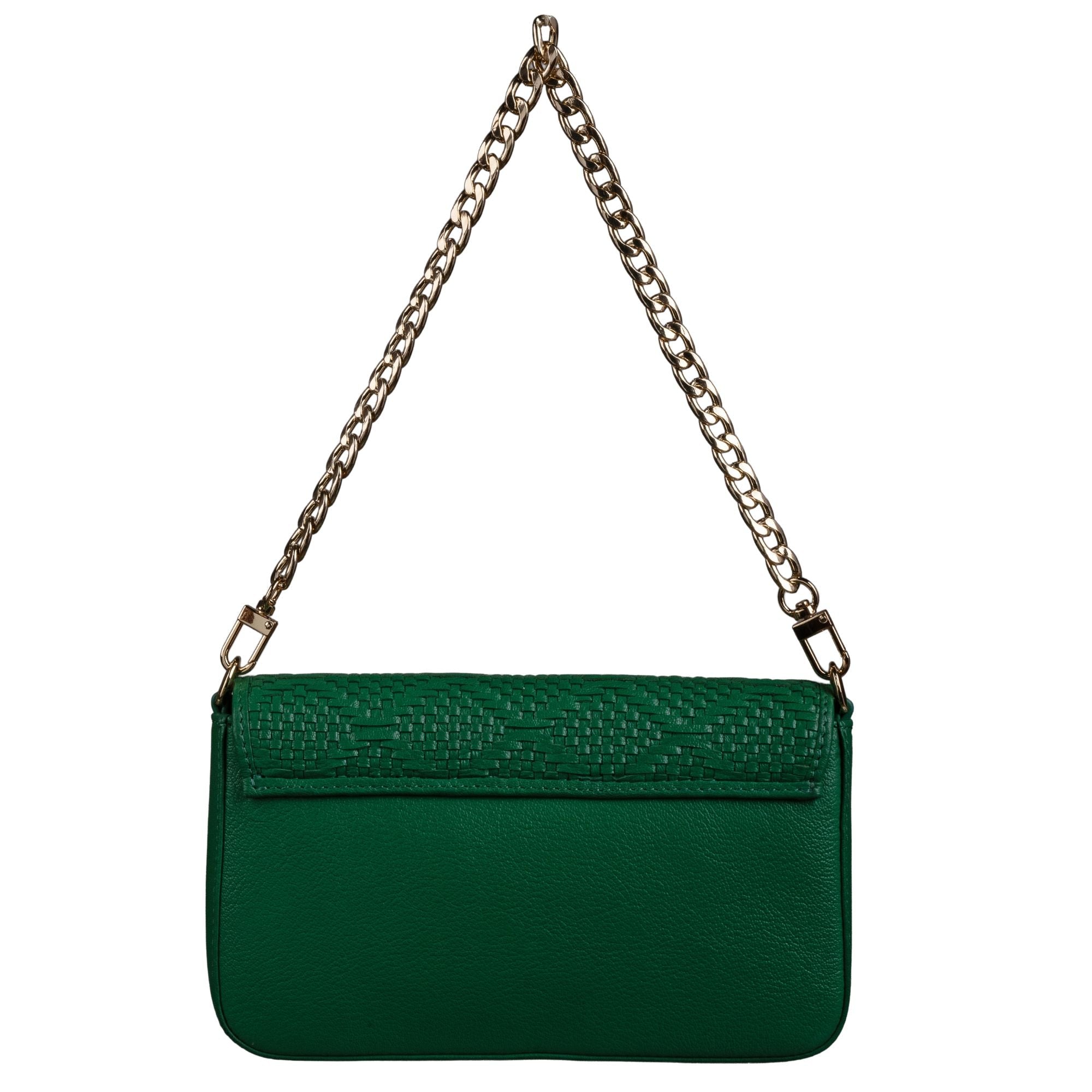 Lucia Genuine Leather Sling Bag for Women | Hand-Woven Crossbody Bag | Two Looks in One | Luxury Mini Shoulder Bag for Evening & Casual Wear | Color: Green Leather Talks